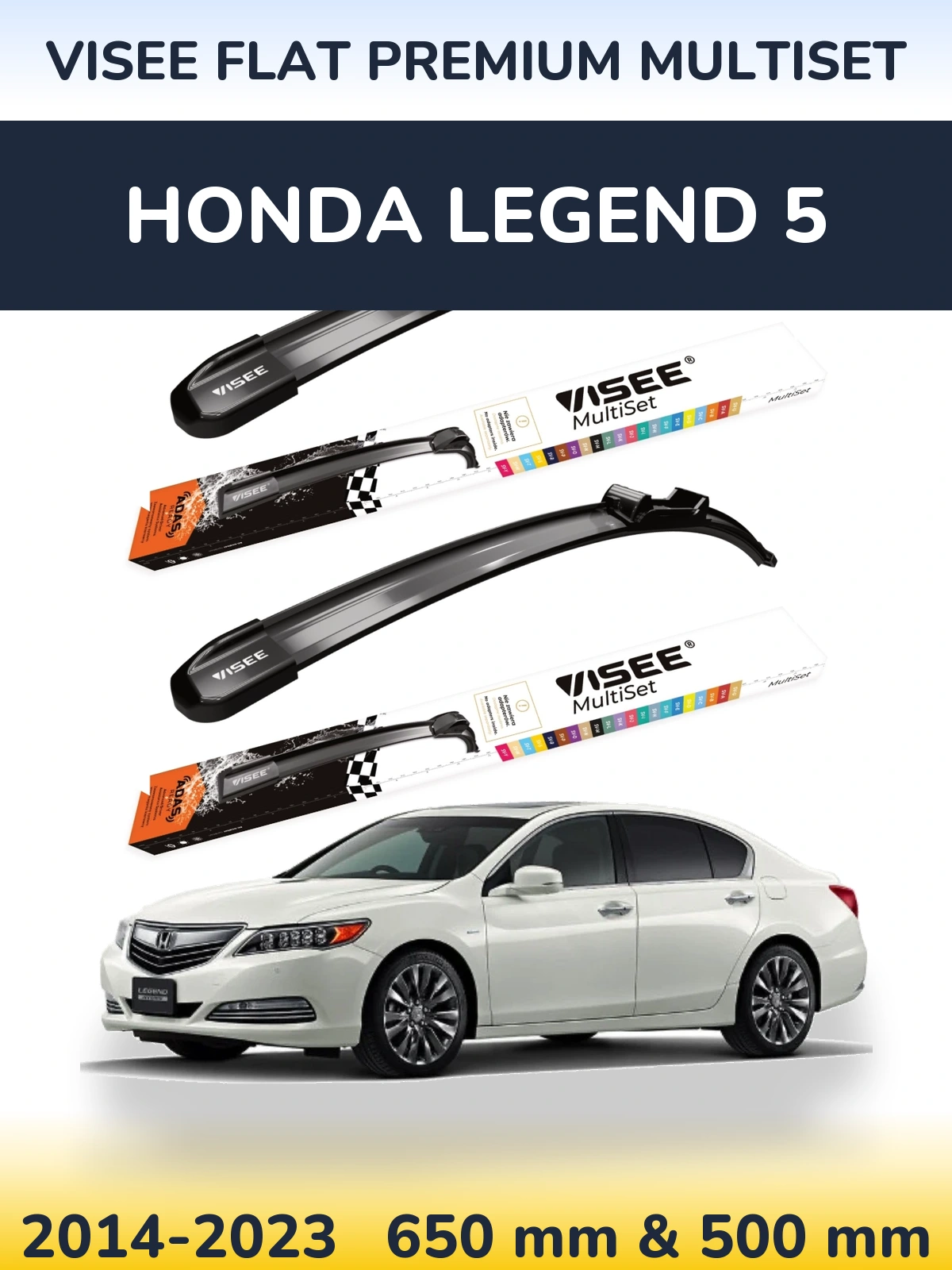 Ștergătoare VISEE FLAT PREMIUM MultiSet pentru Honda Legend 5