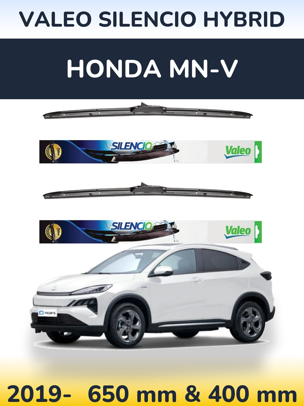 Комплект передніх щіток Valeo Silencio Hybrid 650 & 400 мм для Honda MN-V 2019-2026
