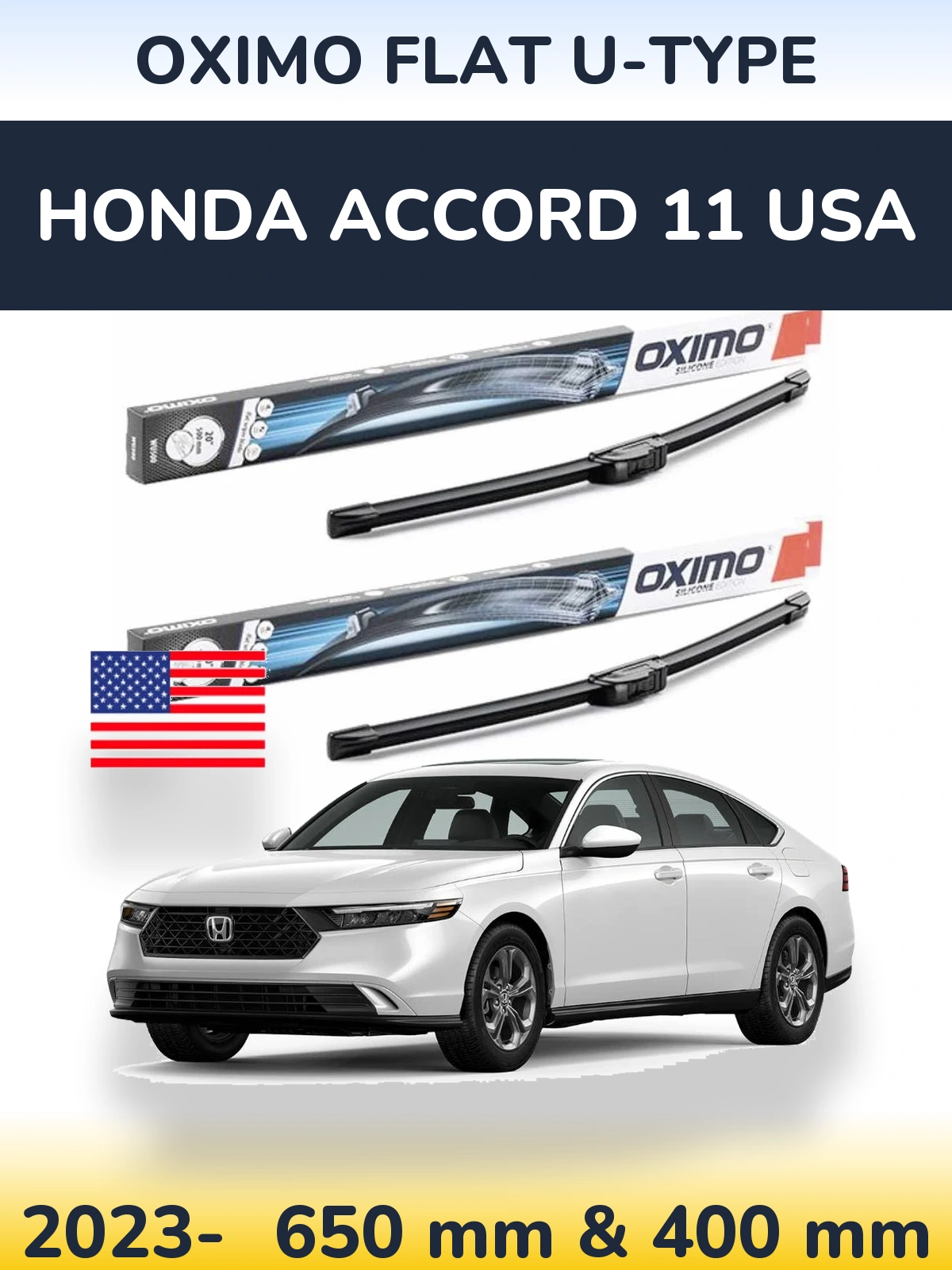 Ștergătoare Oximo Flat U-type pentru Honda Accord 11 USA