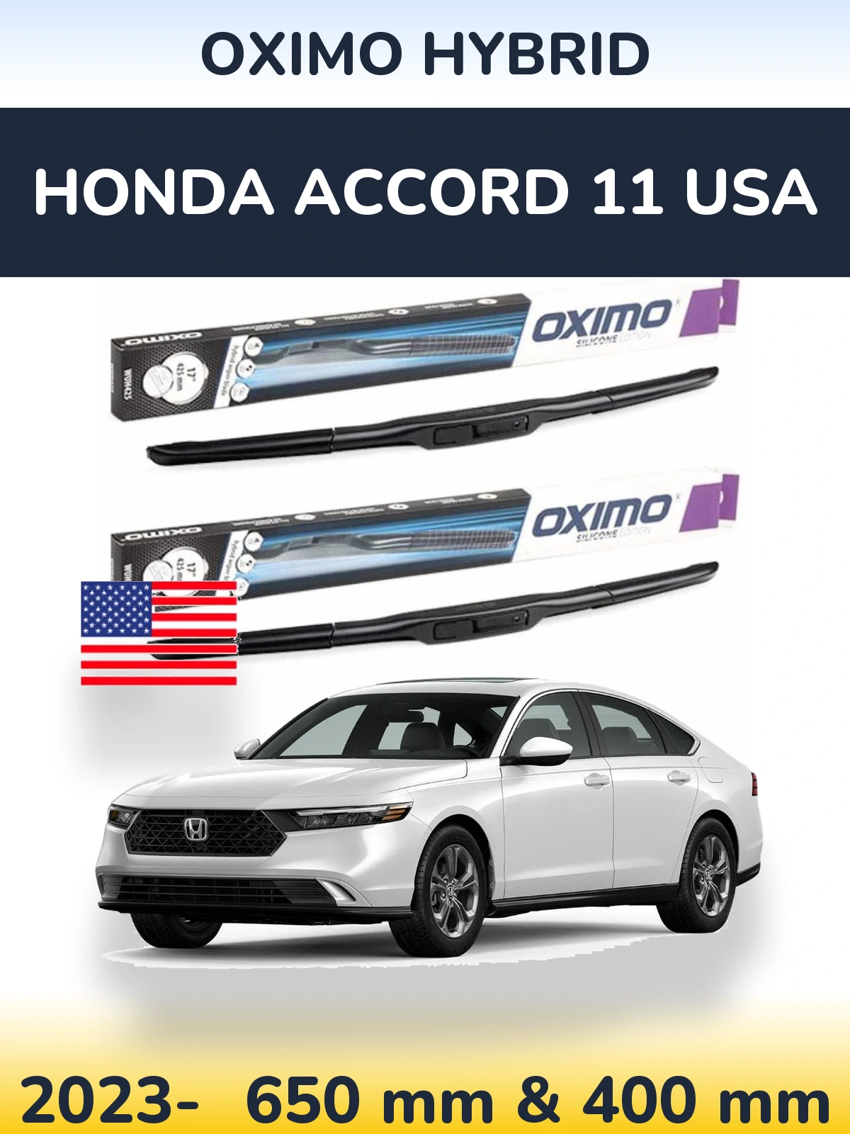 Ștergătoare Oximo Hybrid pentru Honda Accord 11 USA