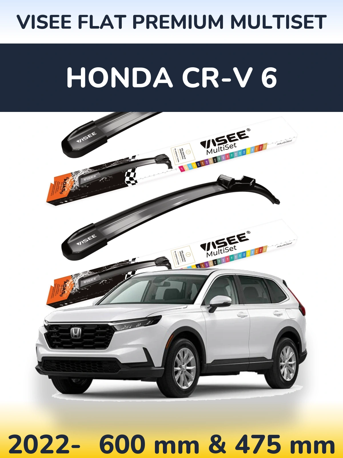 Ștergătoare VISEE FLAT PREMIUM MultiSet pentru Honda CR-V 6