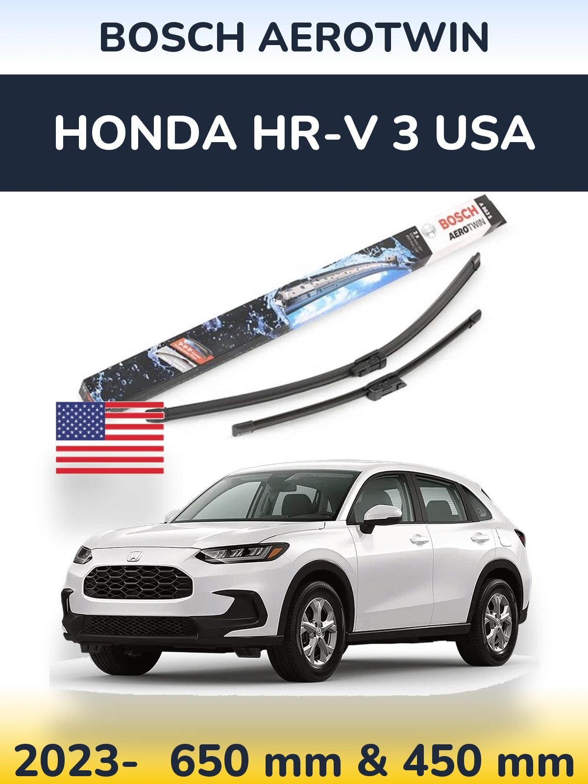 Ștergătoare BOSCH AeroTwin pentru Honda HR-V 3 USA