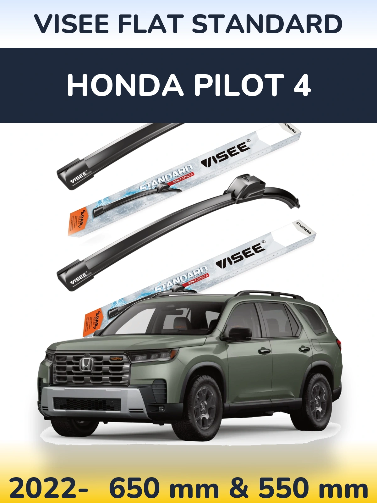 Ștergătoare VISEE FLAT STANDARD pentru Honda Pilot 4