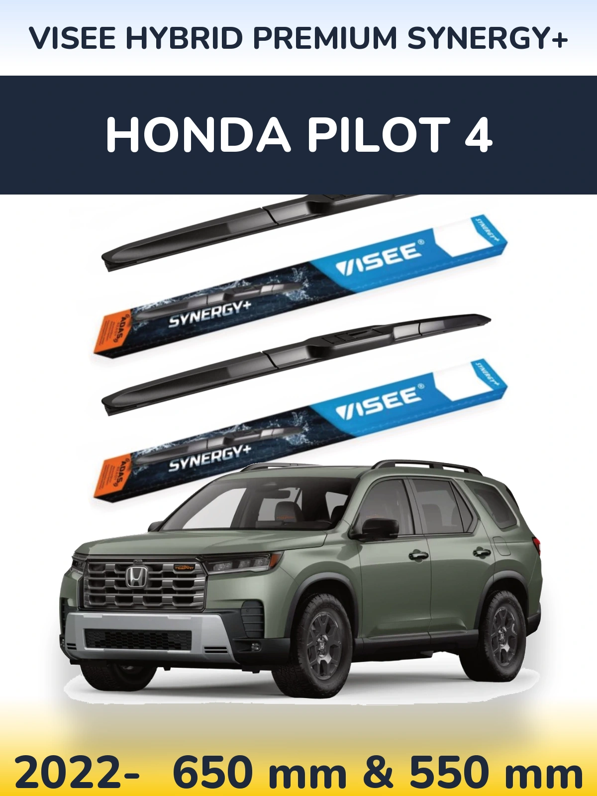 Ștergătoare VISEE HYBRID PREMIUM SYNERGY+ pentru Honda Pilot 4