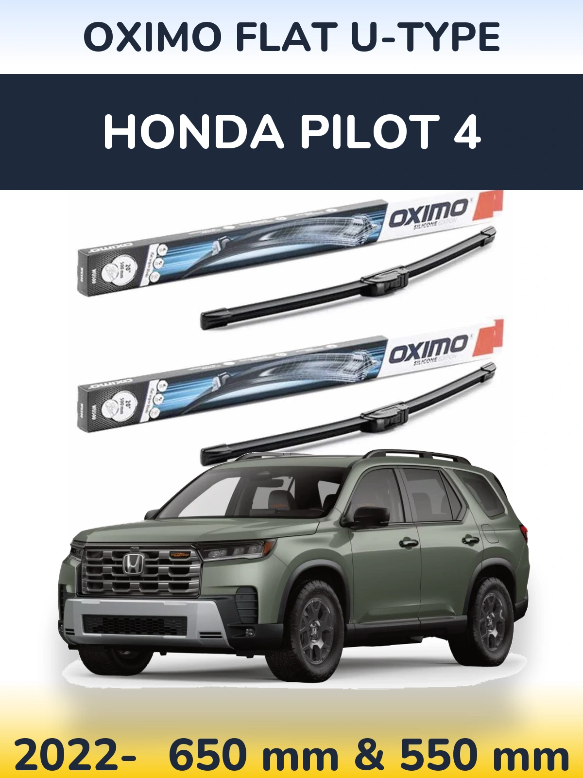 Ștergătoare Oximo Flat U-type pentru Honda Pilot 4