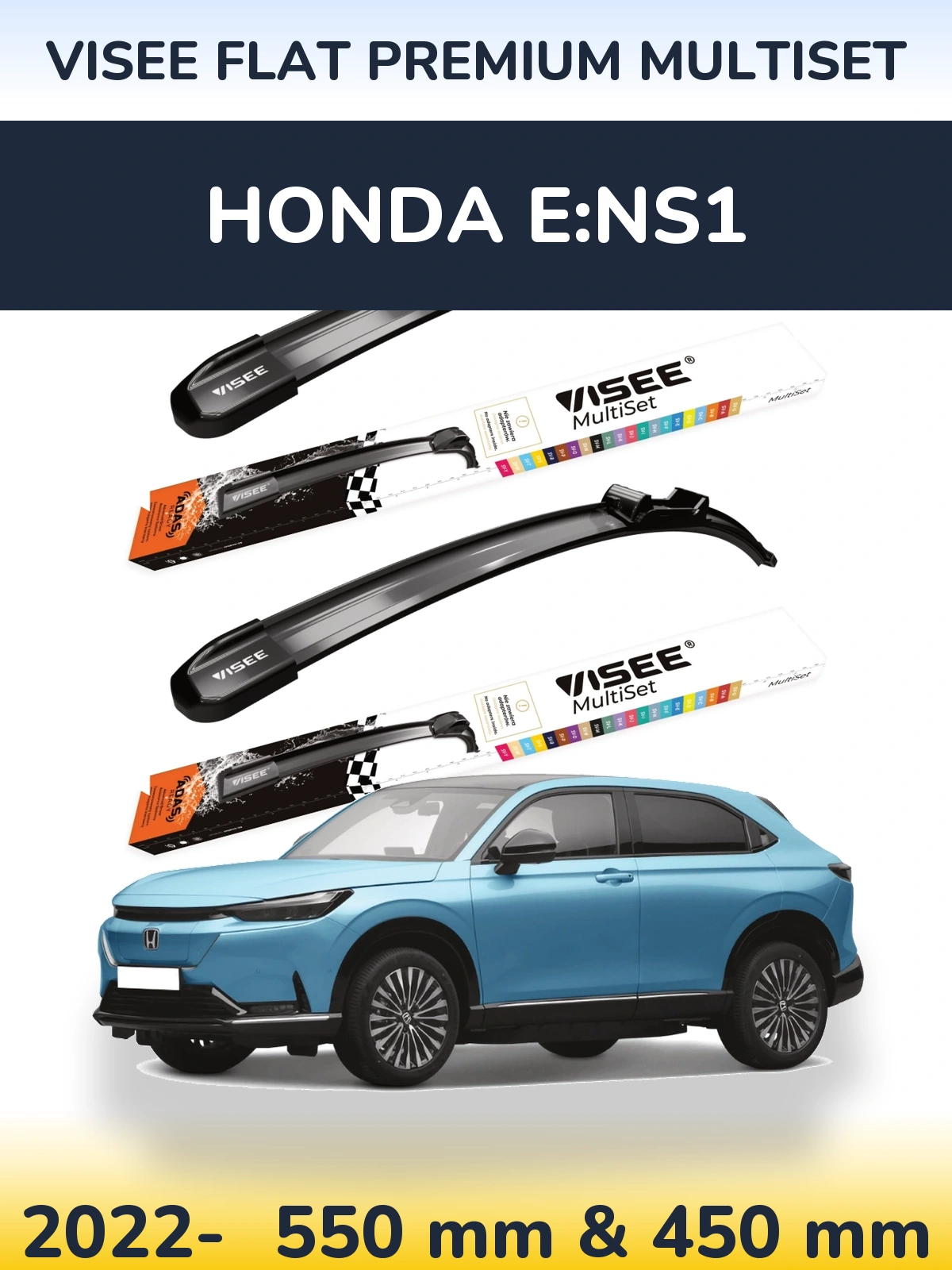 Ștergătoare VISEE FLAT PREMIUM MultiSet pentru Honda e:NS1