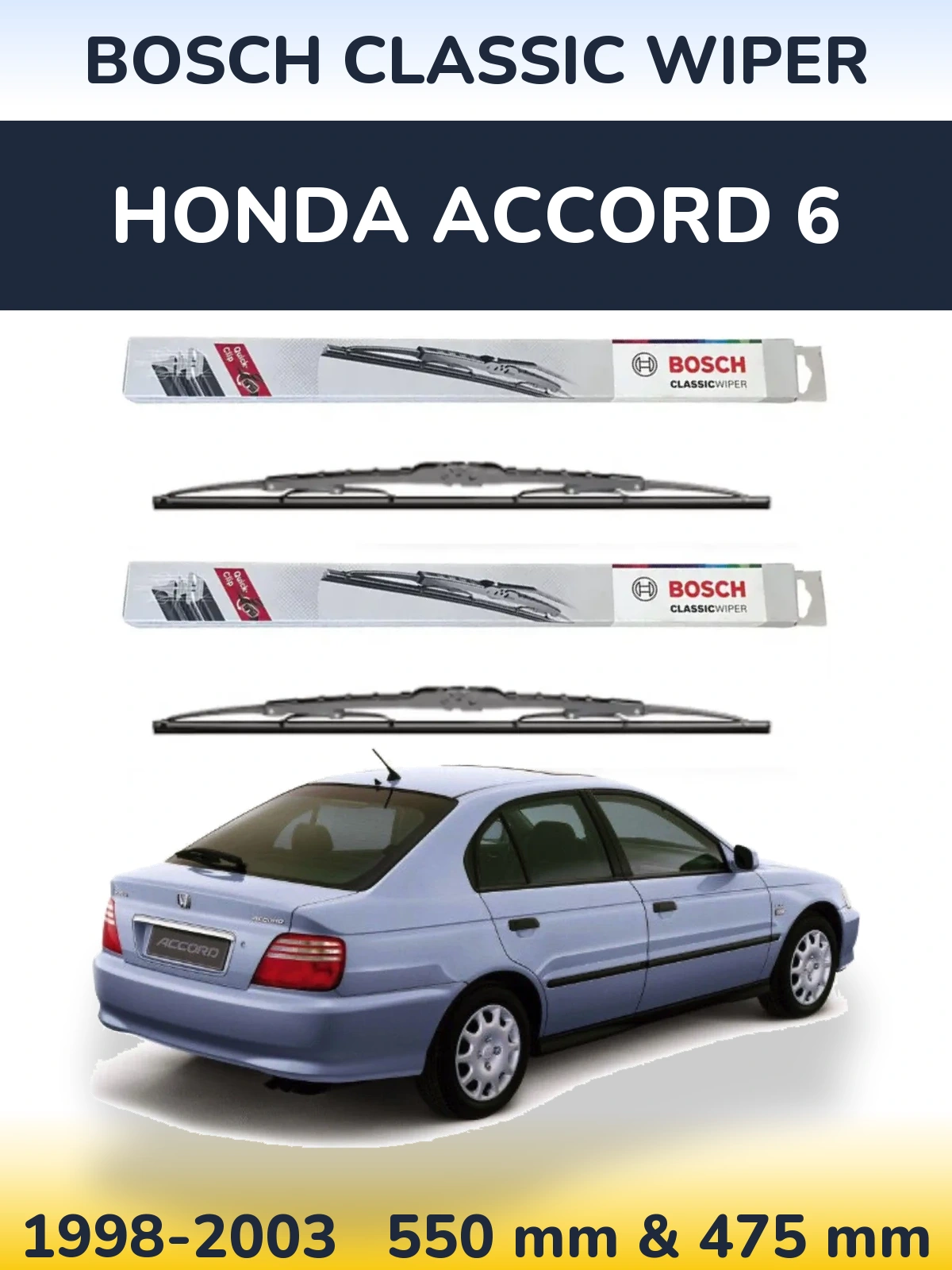 Ștergătoare BOSCH Classic Wiper pentru Honda Accord 6