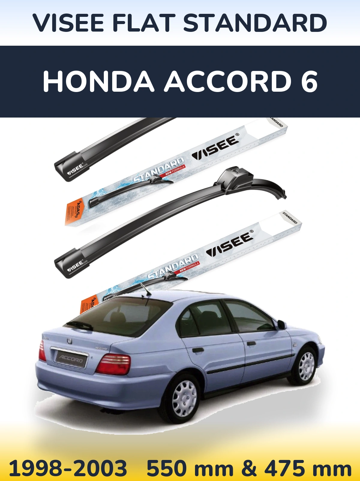 Ștergătoare VISEE FLAT STANDARD pentru Honda Accord 6