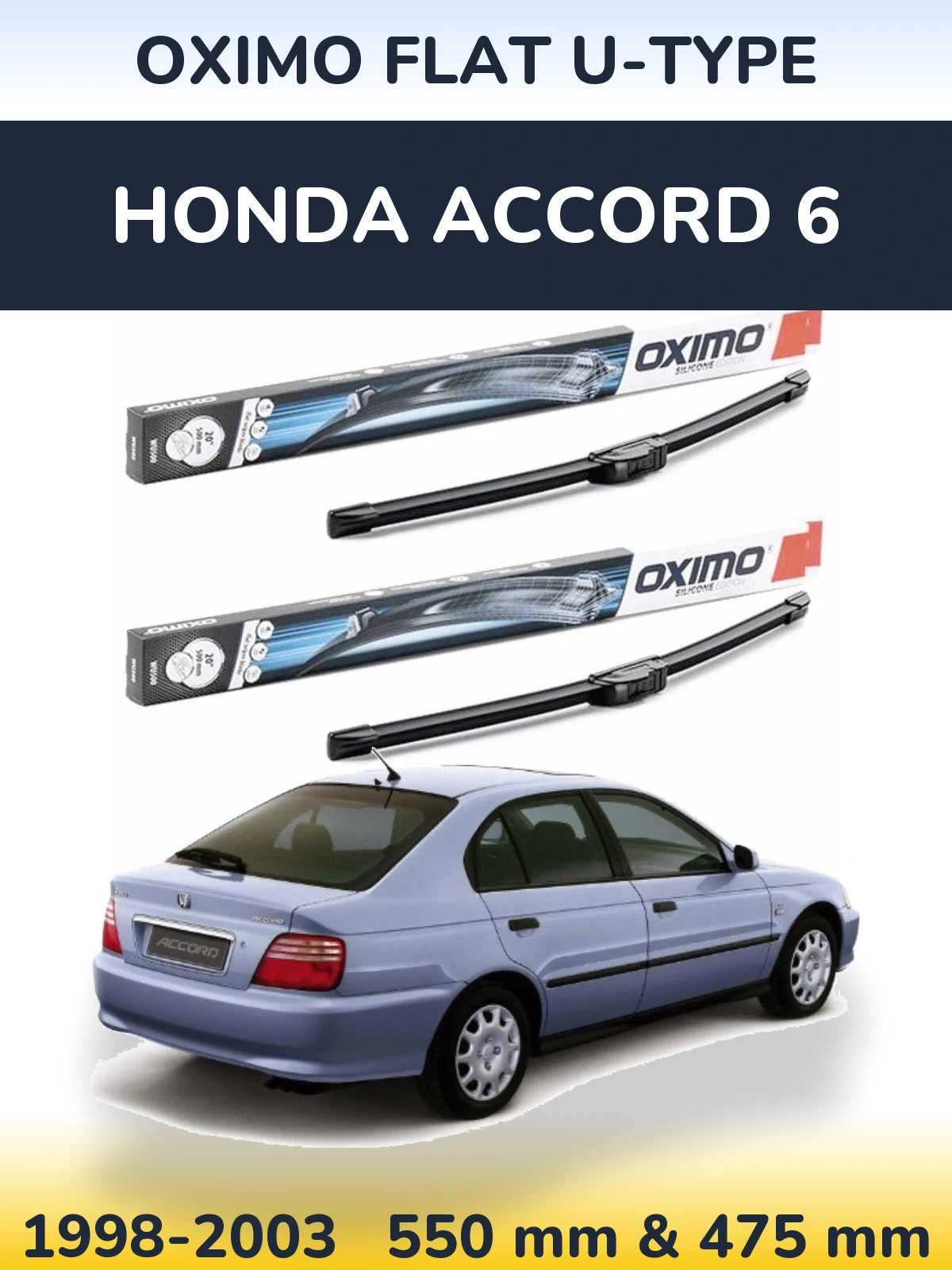 Ștergătoare Oximo Flat U-type pentru Honda Accord 6
