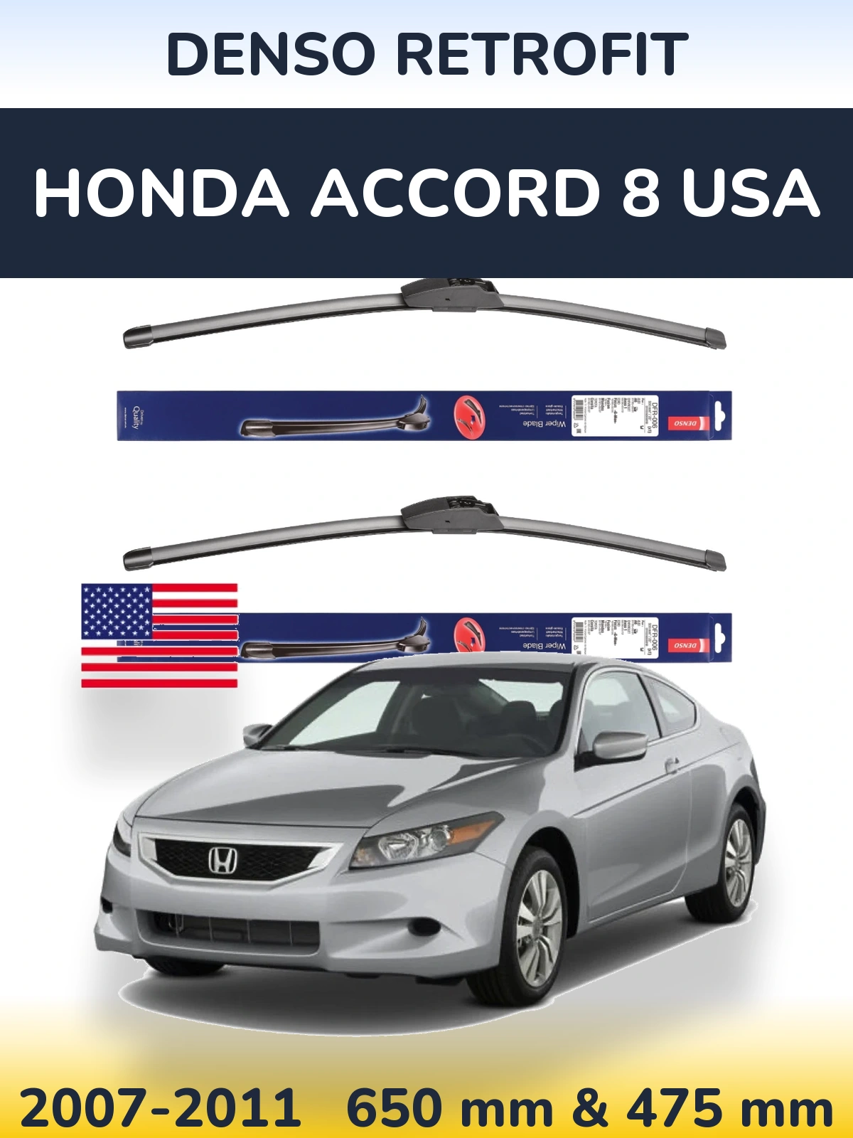 Ștergătoare Denso Retrofit pentru Honda Accord 8 USA