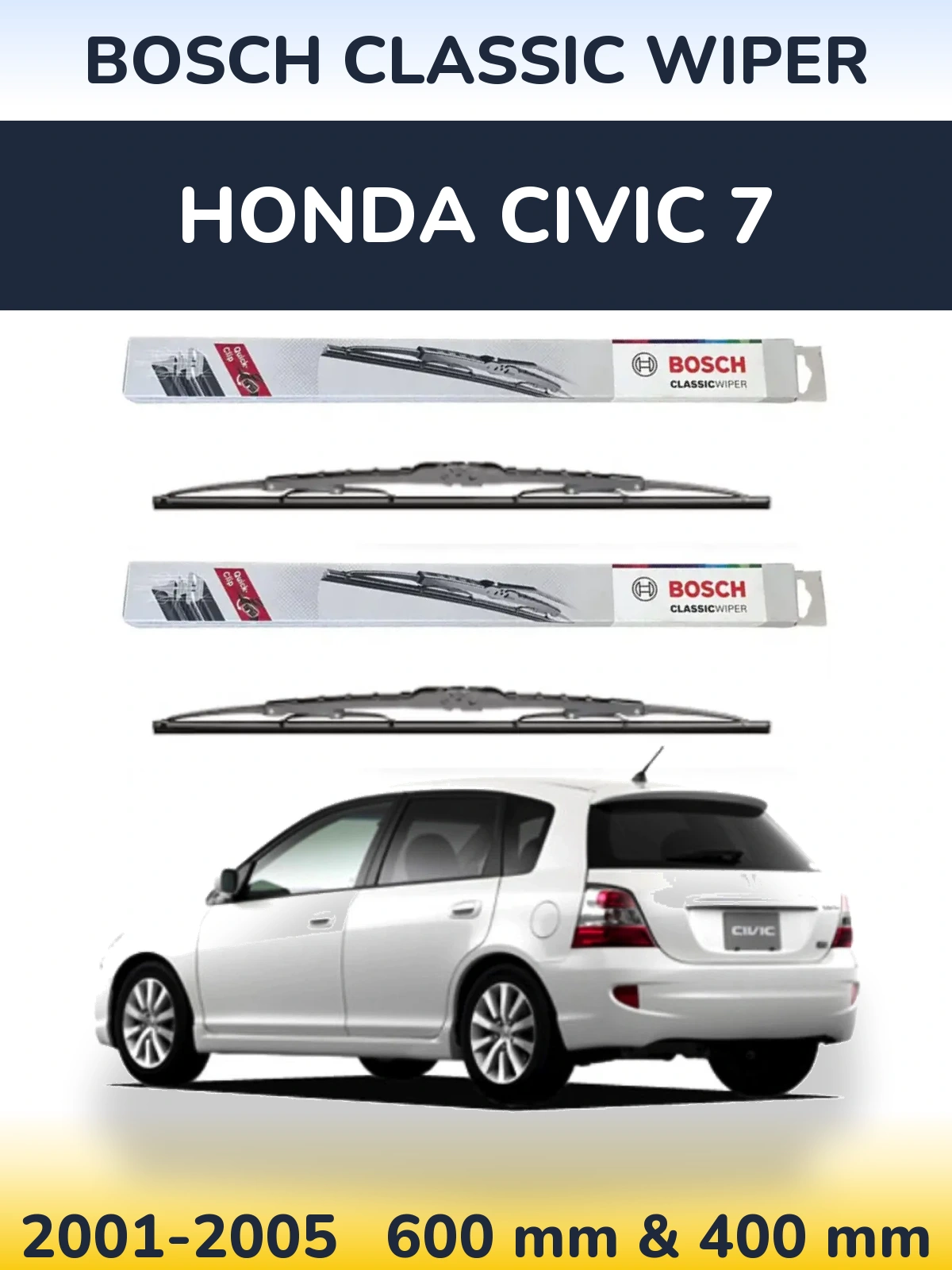Ștergătoare BOSCH Classic Wiper pentru Honda Civic 7