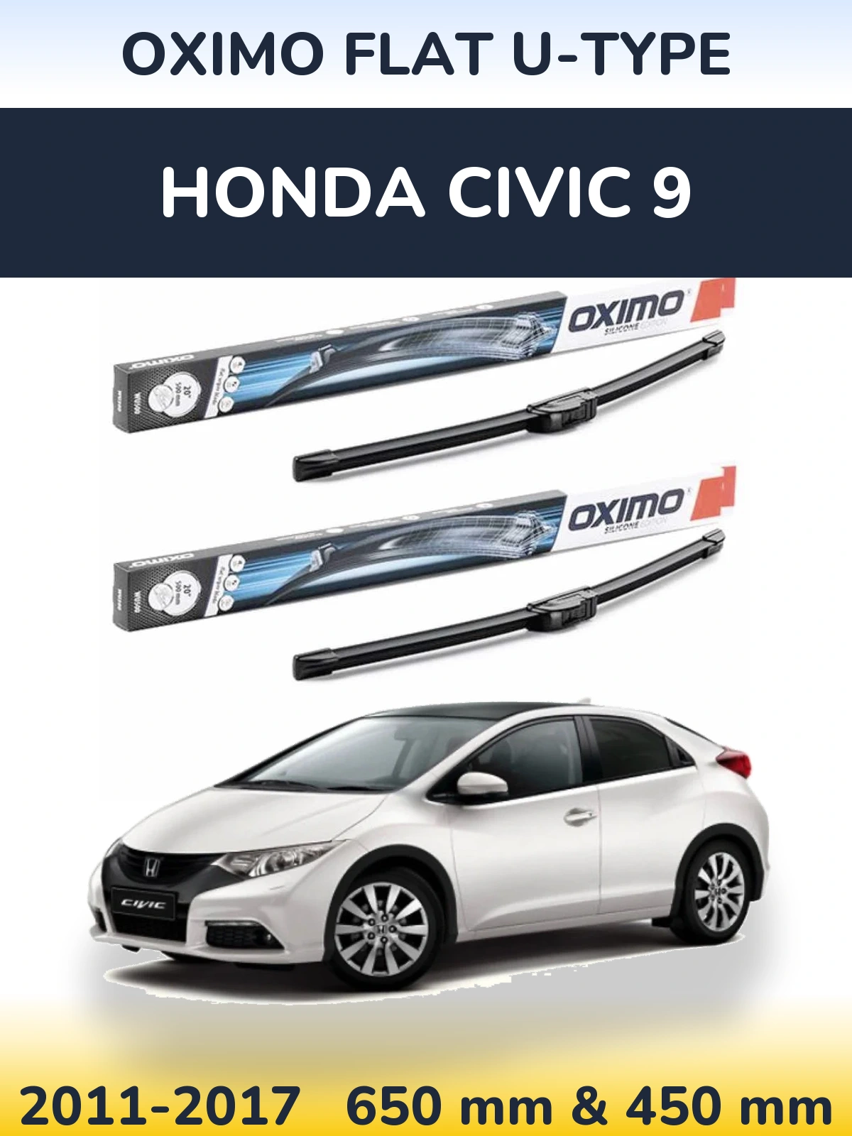Ștergătoare Oximo Flat U-type pentru Honda Civic 9