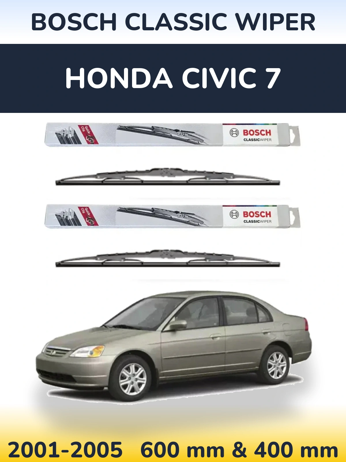 Ștergătoare BOSCH Classic Wiper pentru Honda Civic 7