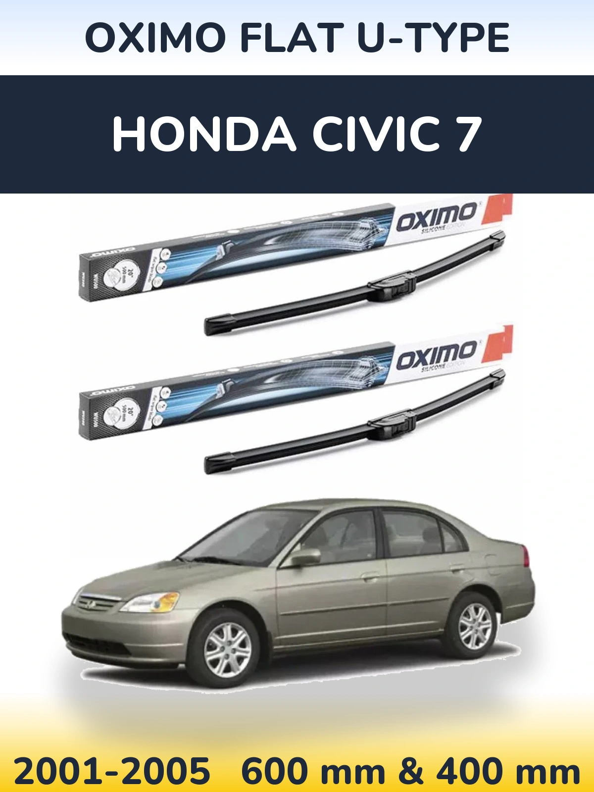 Ștergătoare Oximo Flat U-type pentru Honda Civic 7