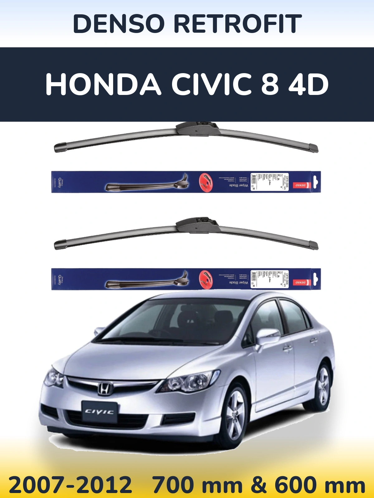 Ștergătoare Denso Retrofit pentru Honda Civic 8 4D