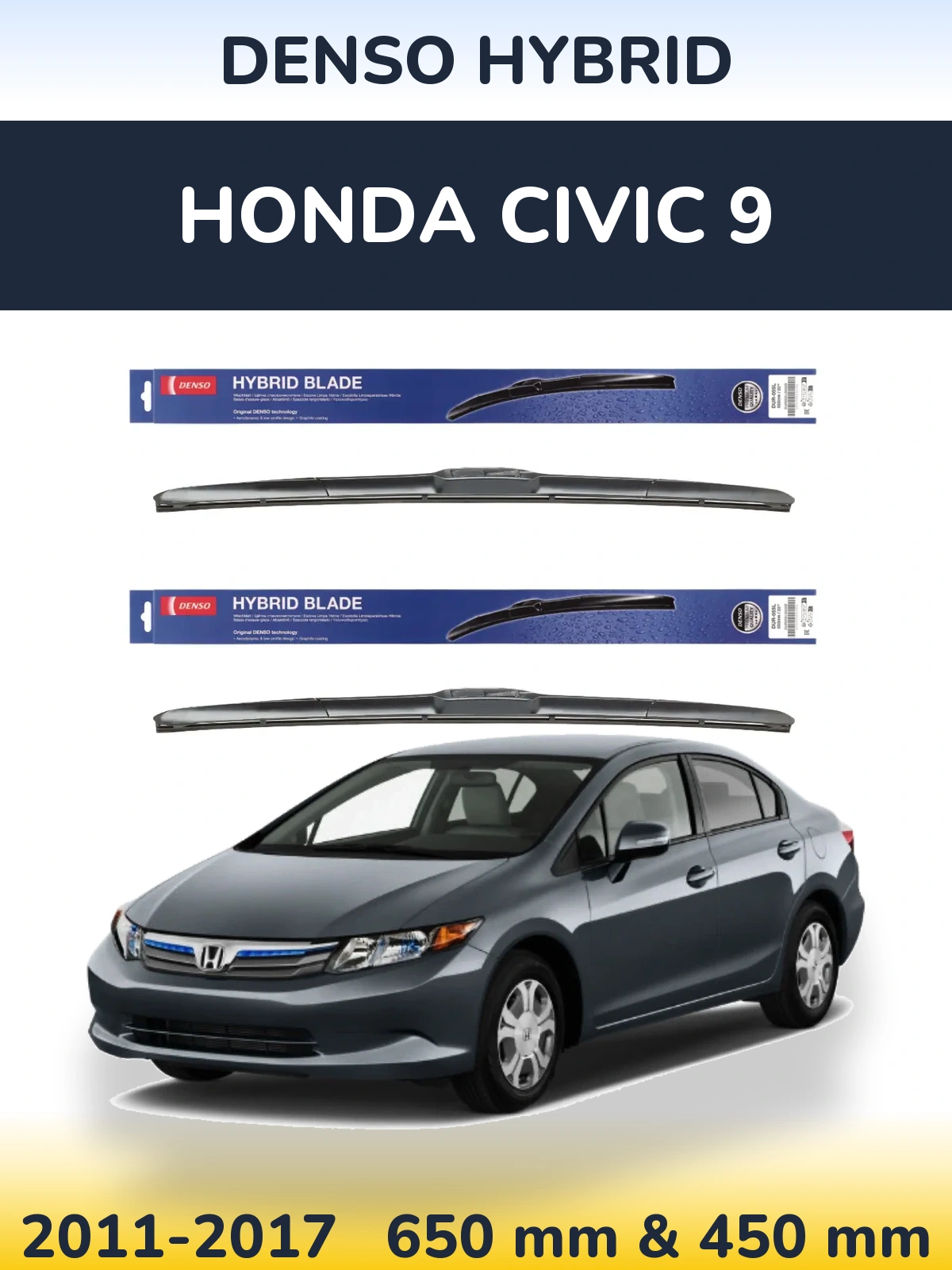 Ștergătoare Denso Hybrid pentru Honda Civic 9