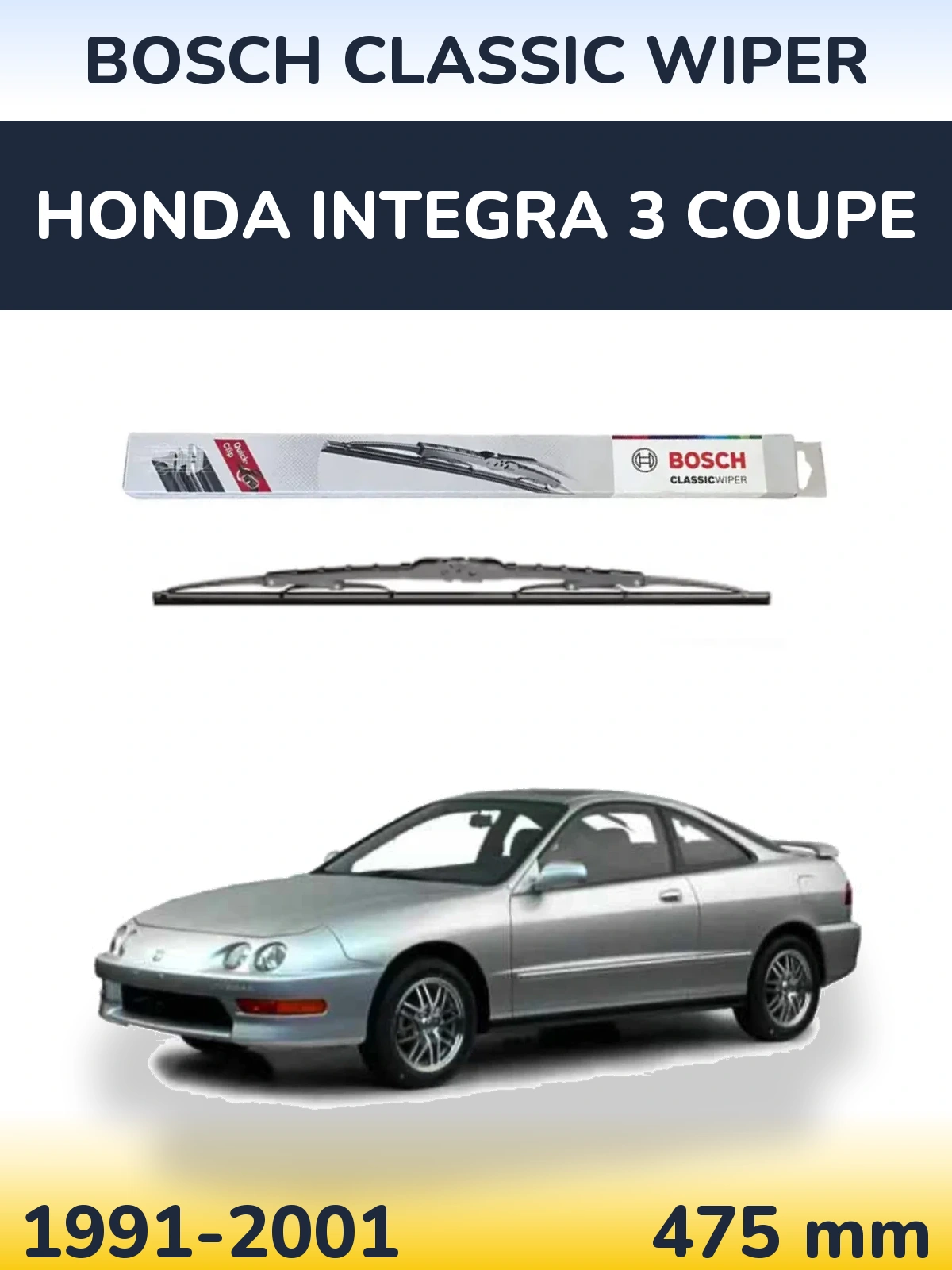 Ștergătoare BOSCH Classic Wiper pentru Honda Integra 3 coupe