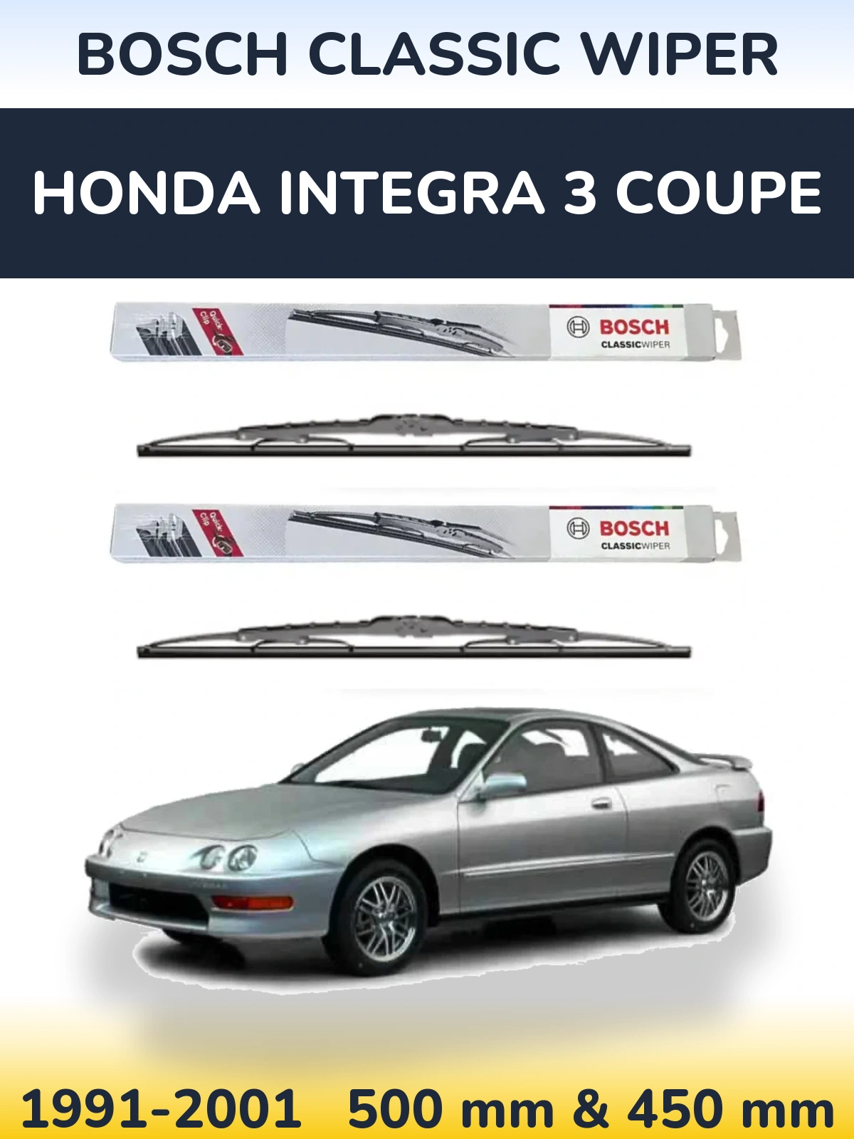 Ștergătoare BOSCH Classic Wiper pentru Honda Integra 3 coupe