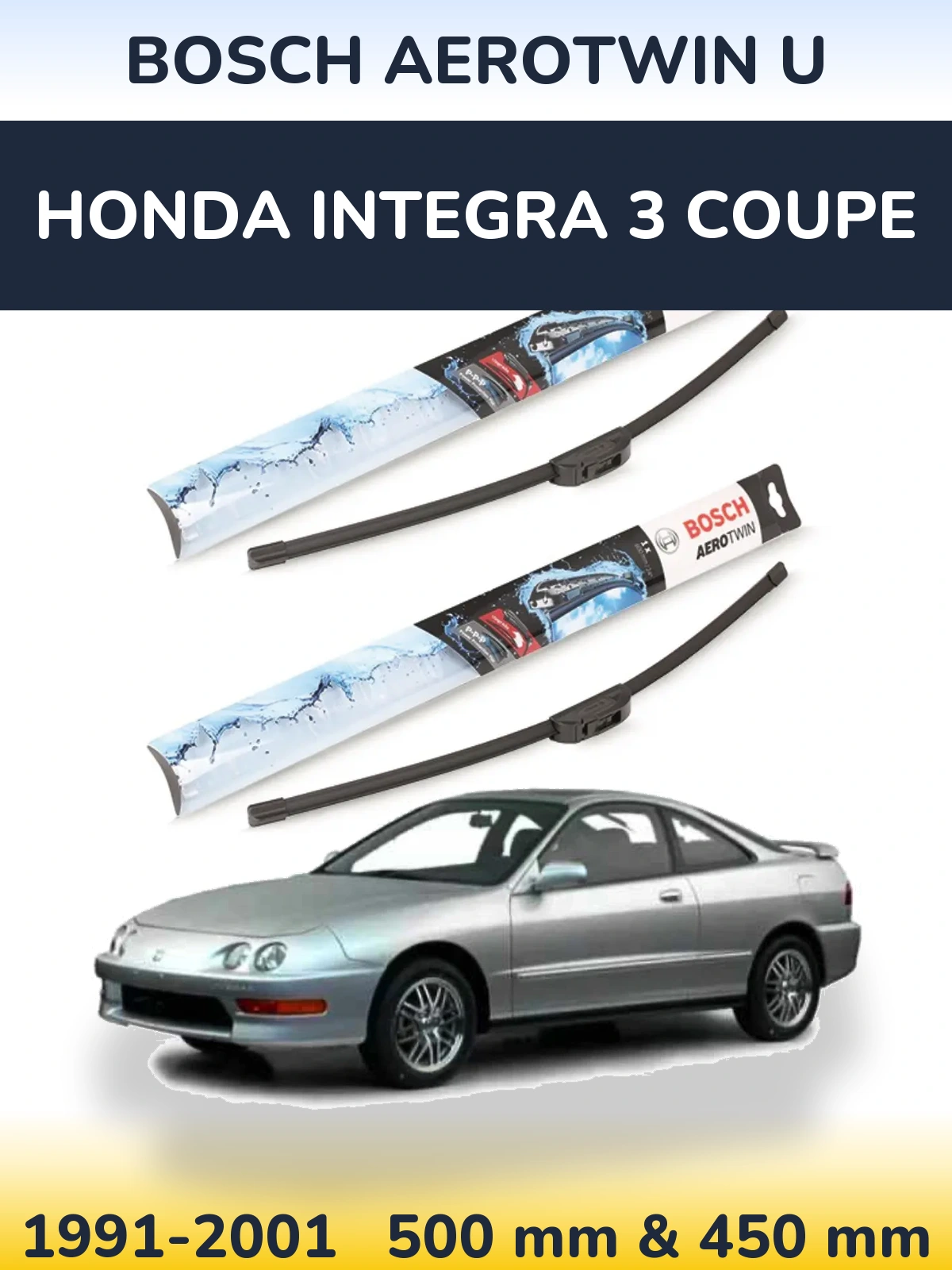 Ștergătoare BOSCH AeroTwin U pentru Honda Integra 3 coupe