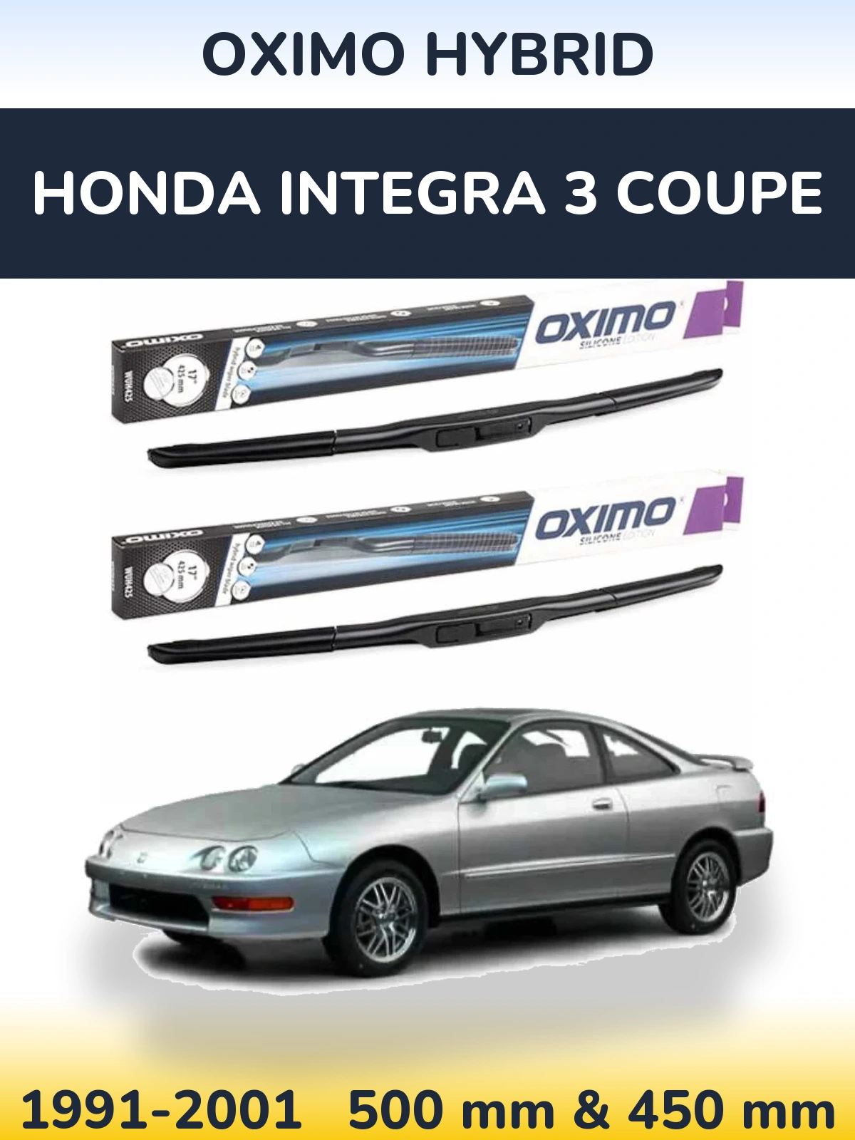 Ștergătoare Oximo Hybrid pentru Honda Integra 3 coupe