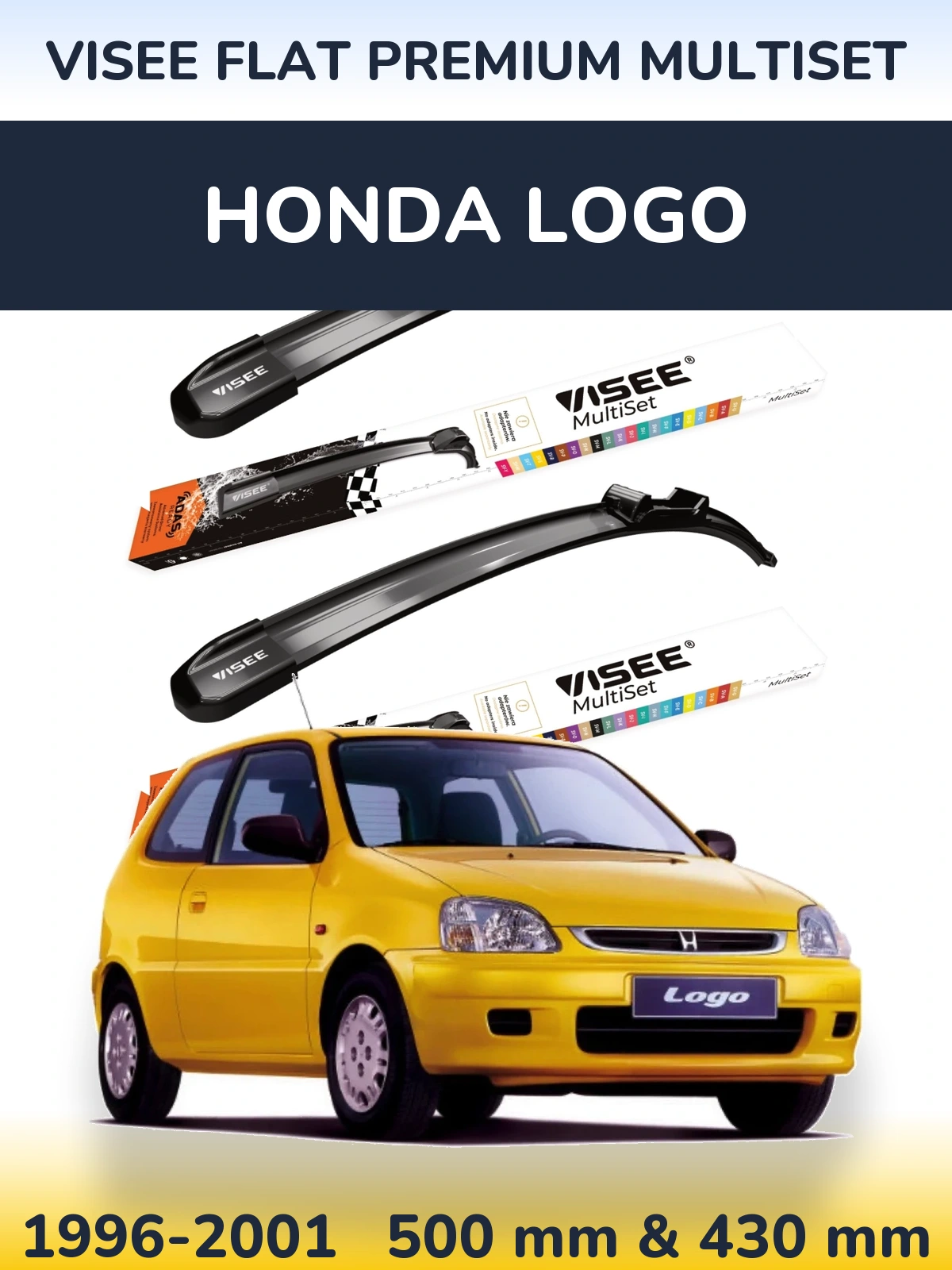 Ștergătoare VISEE FLAT PREMIUM MultiSet pentru Honda Logo