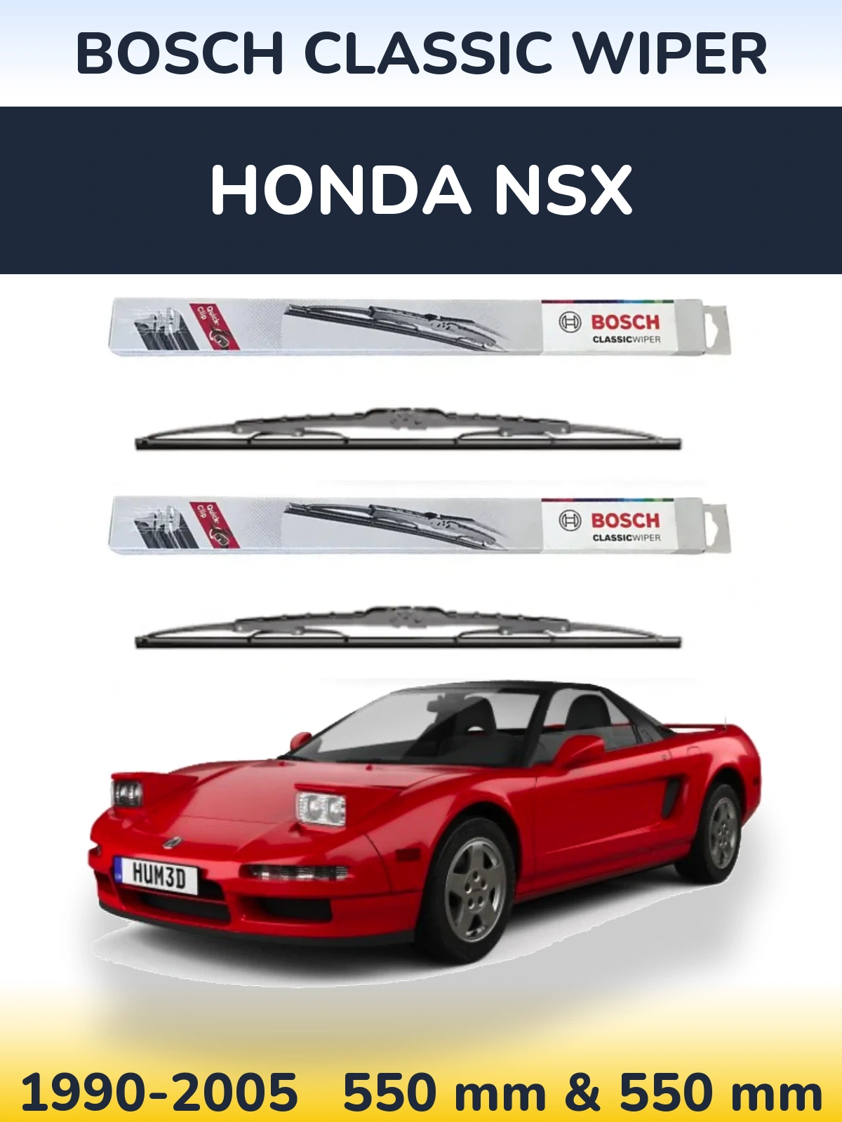 Ștergătoare BOSCH Classic Wiper pentru Honda NSX