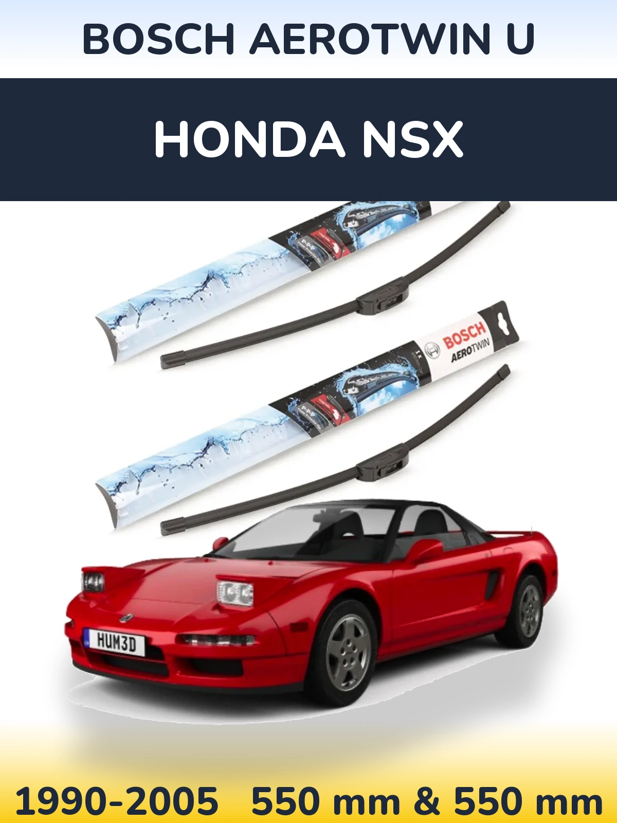 Ștergătoare BOSCH AeroTwin U pentru Honda NSX