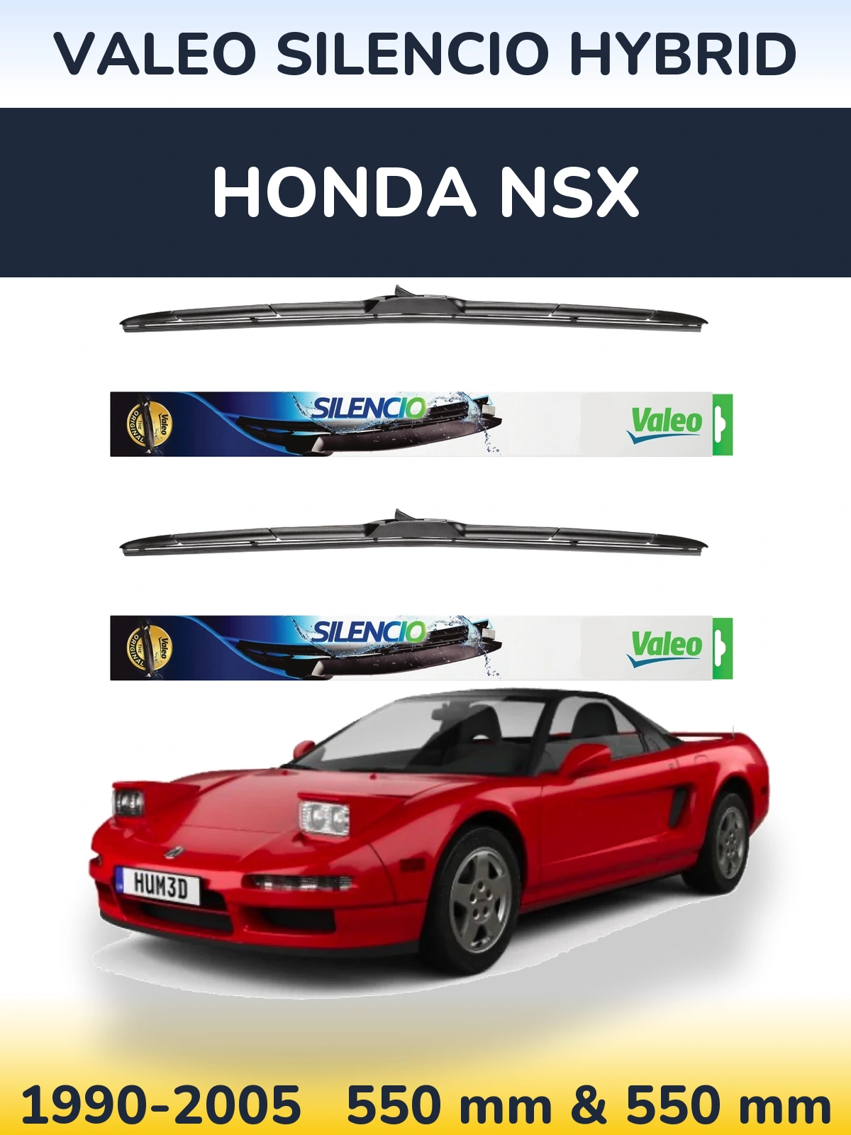 Ștergătoare Valeo Silencio Hybrid pentru Honda NSX