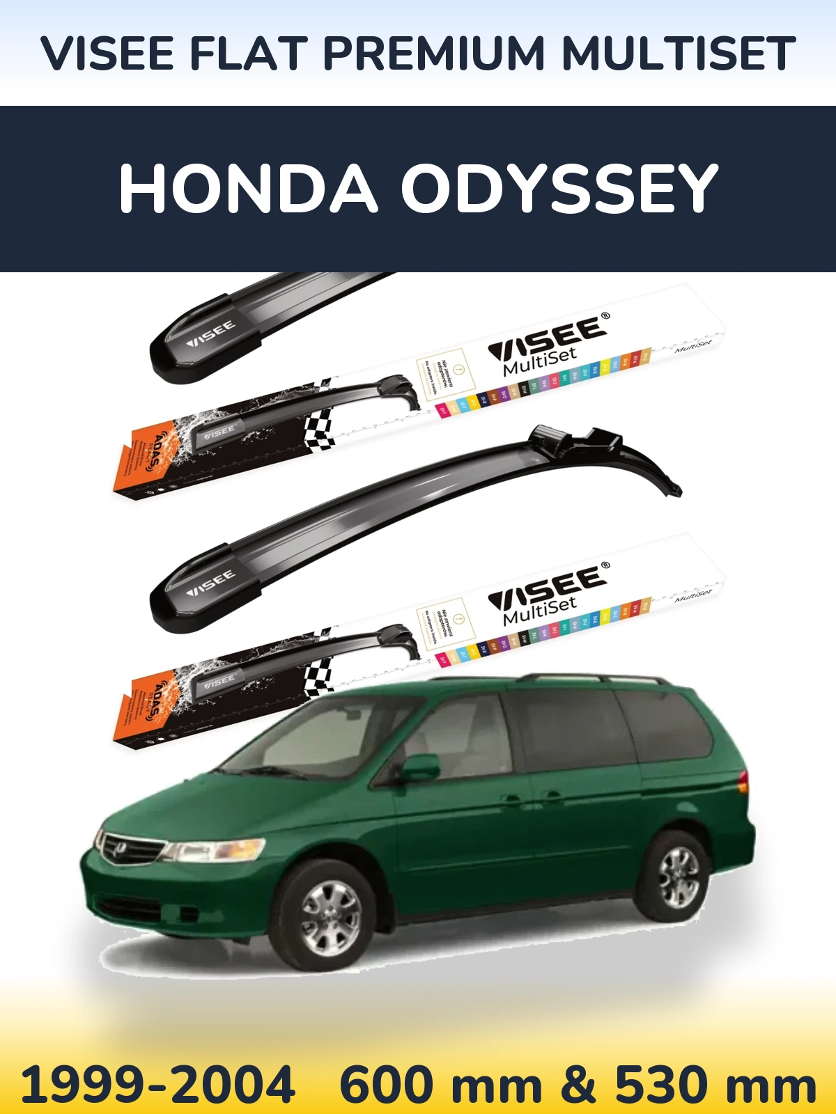 Ștergătoare VISEE FLAT PREMIUM MultiSet pentru Honda Odyssey