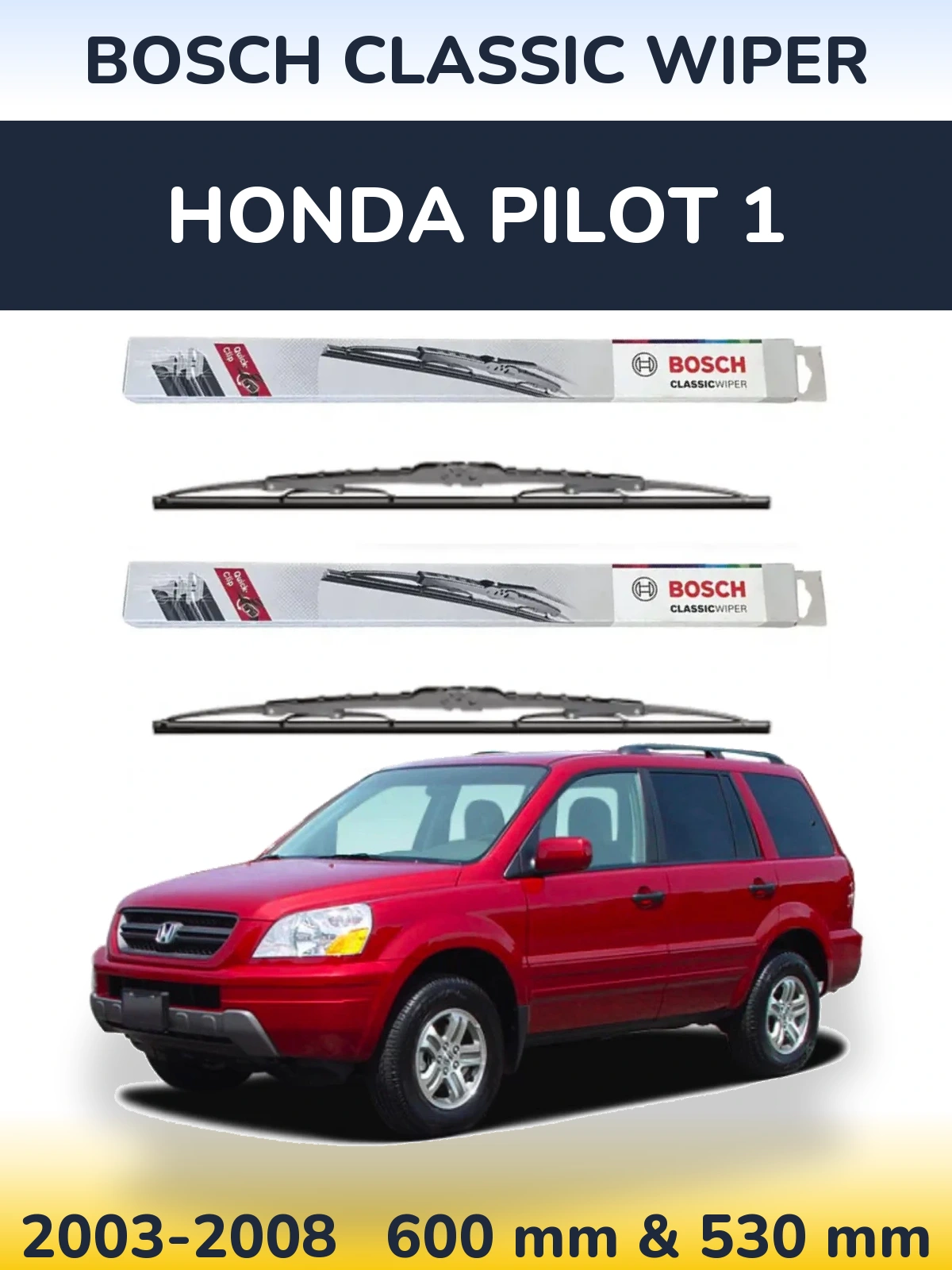 Ștergătoare BOSCH Classic Wiper pentru Honda Pilot 1