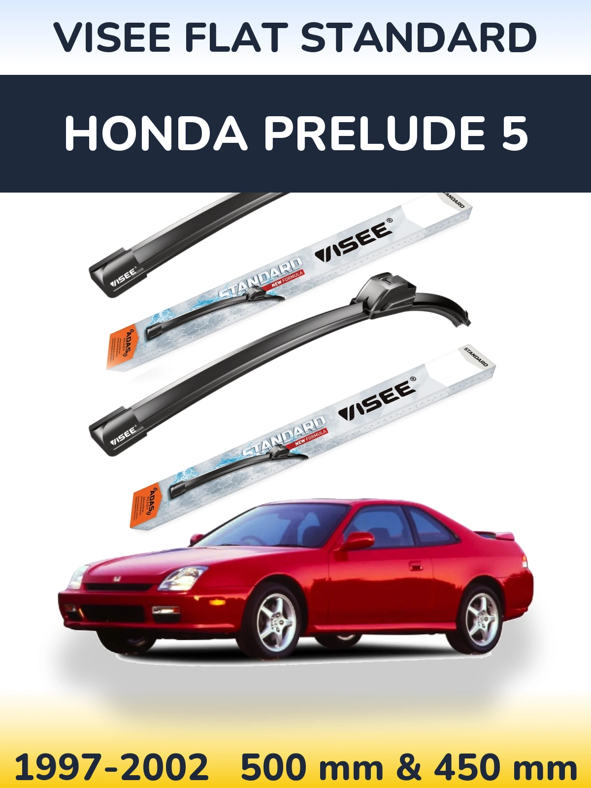 Ștergătoare VISEE FLAT STANDARD pentru Honda Prelude 5