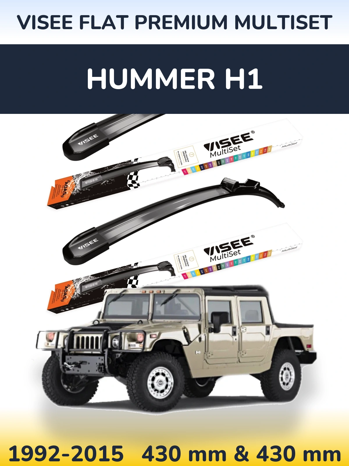 Ștergătoare VISEE FLAT PREMIUM MultiSet pentru Hummer H1