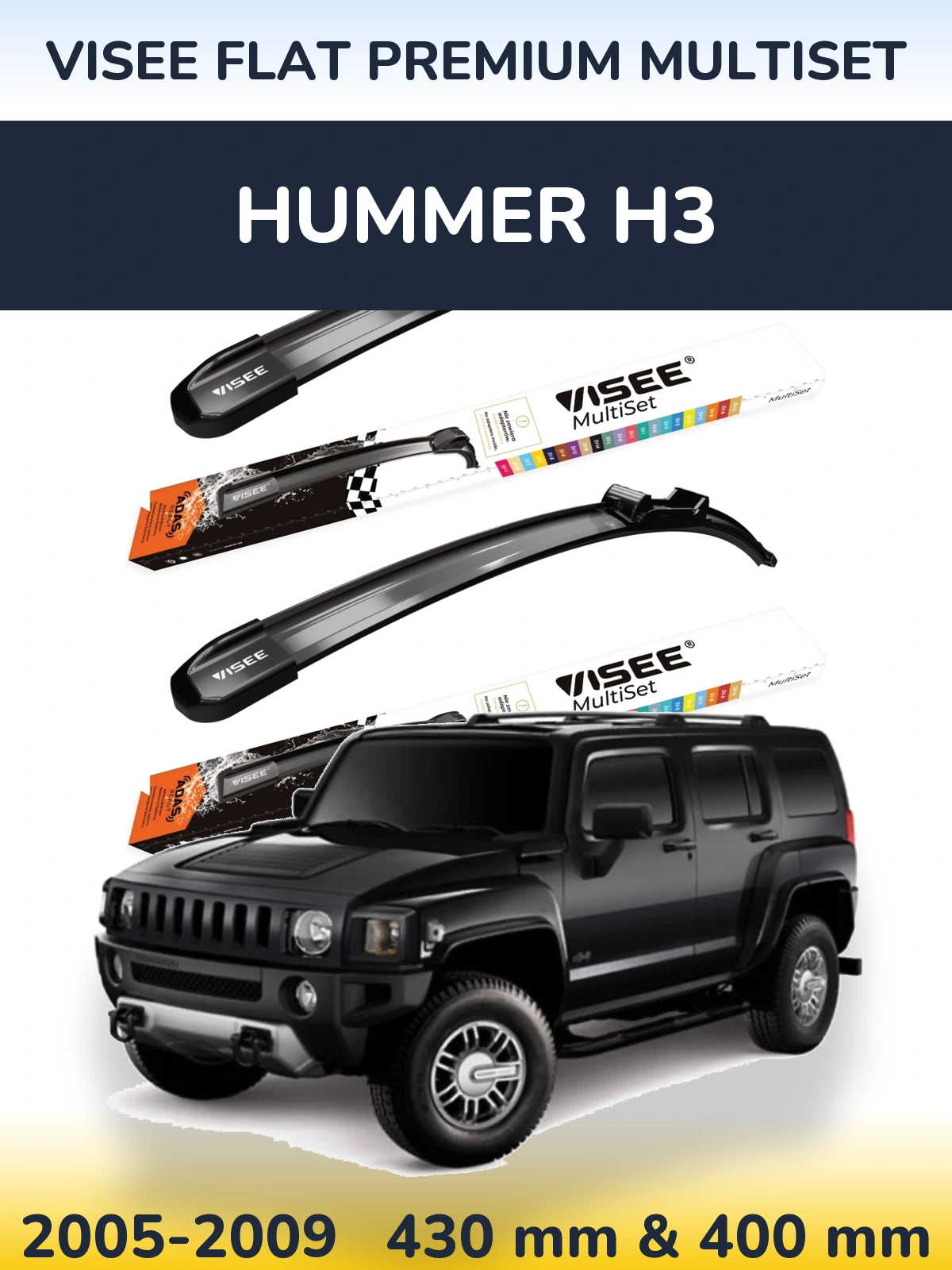 Ștergătoare VISEE FLAT PREMIUM MultiSet pentru Hummer H3