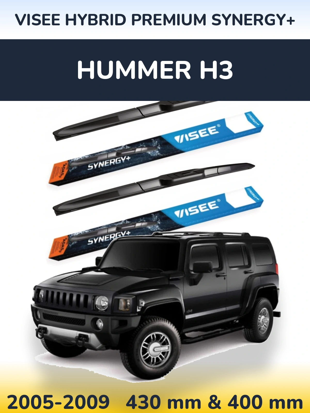 Ștergătoare VISEE HYBRID PREMIUM SYNERGY+ pentru Hummer H3