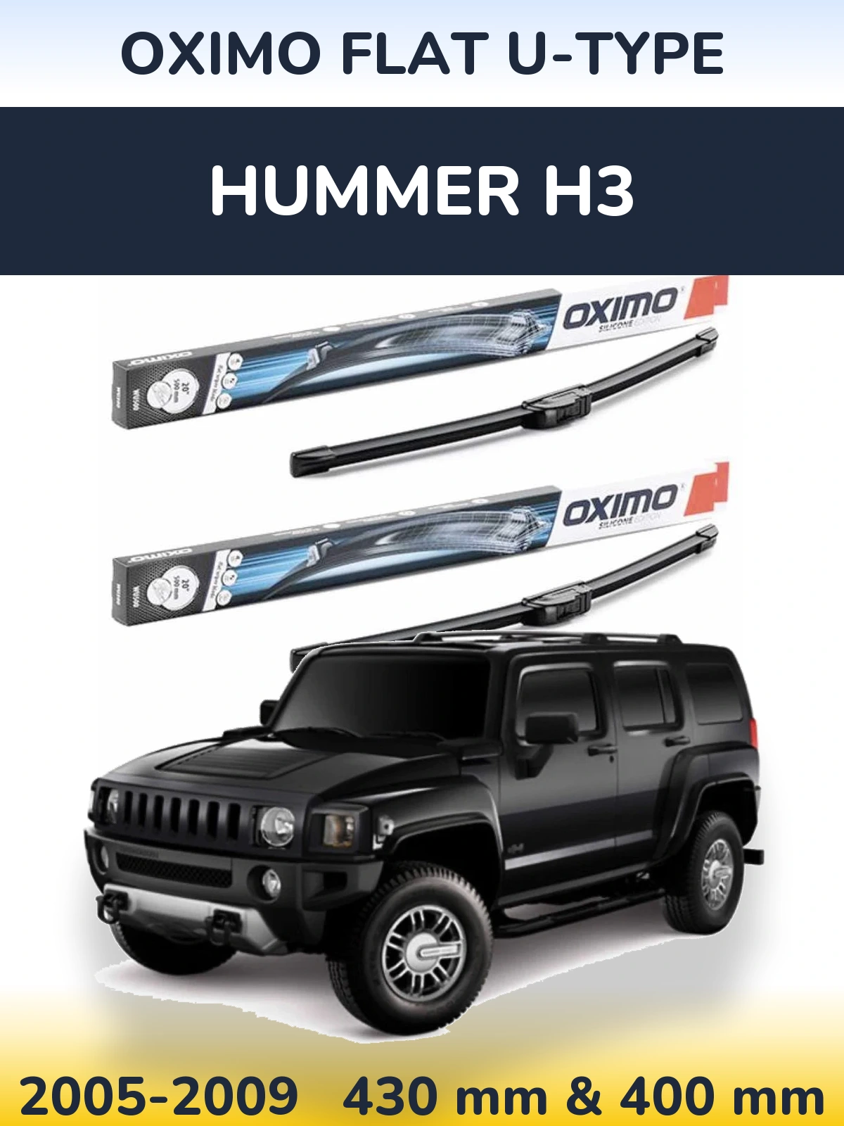 Ștergătoare Oximo Flat U-type pentru Hummer H3