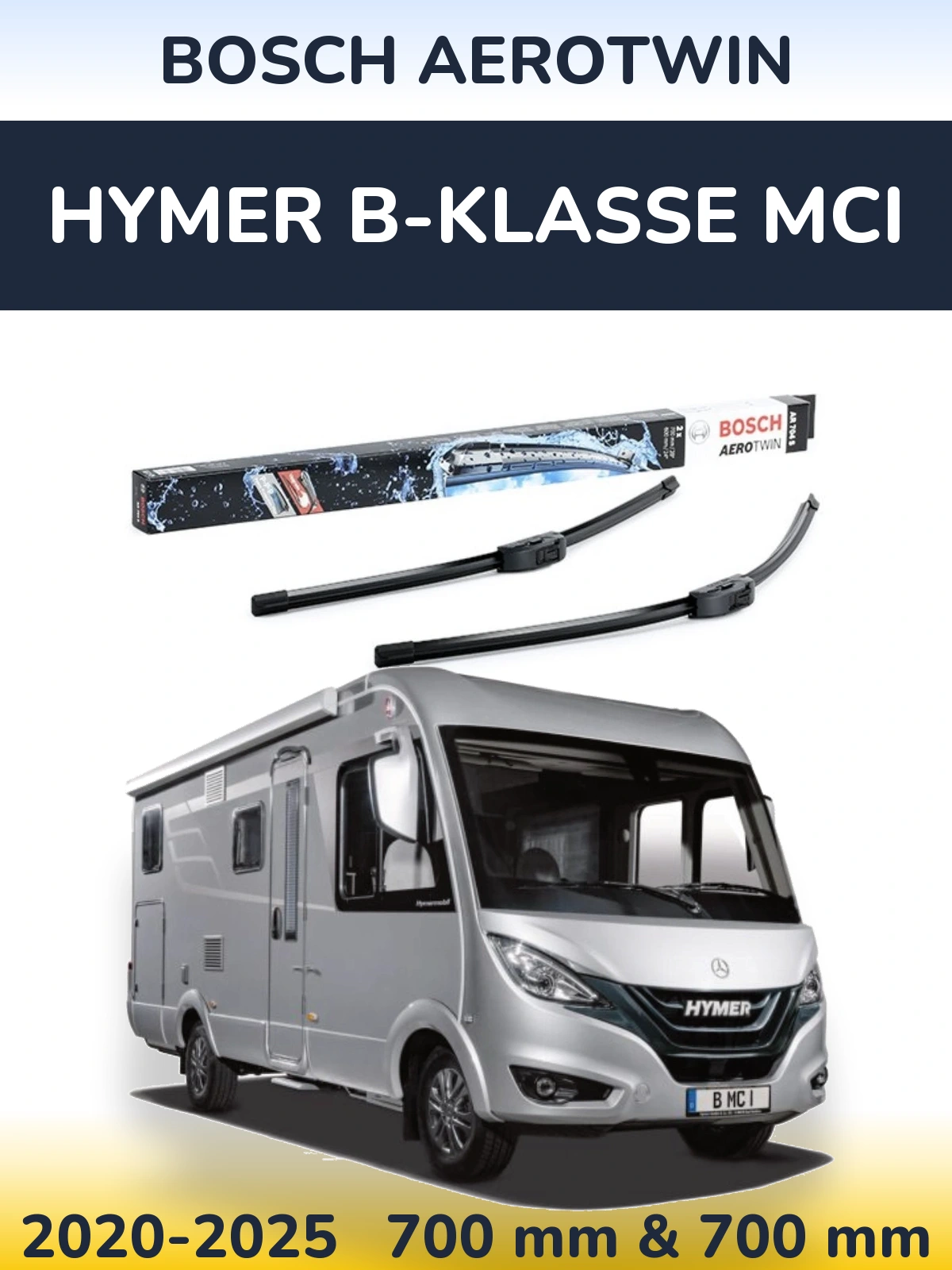 Ștergătoare BOSCH AeroTwin pentru HYMER B-Klasse MCI