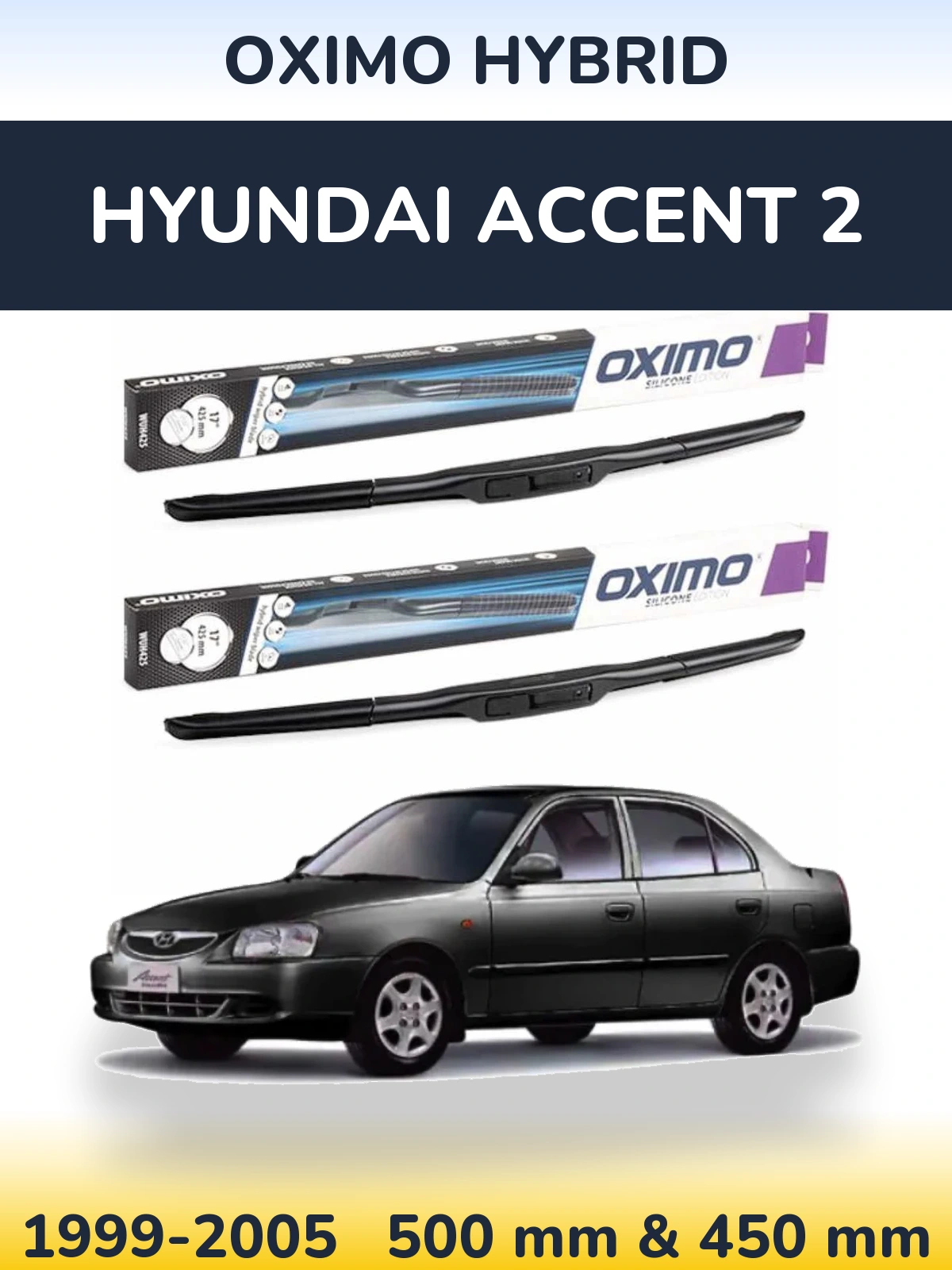 Ștergătoare Oximo Hybrid pentru Hyundai Accent 2