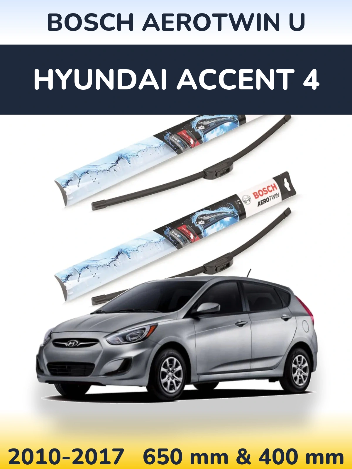 Ștergătoare BOSCH AeroTwin U pentru Hyundai Accent 4