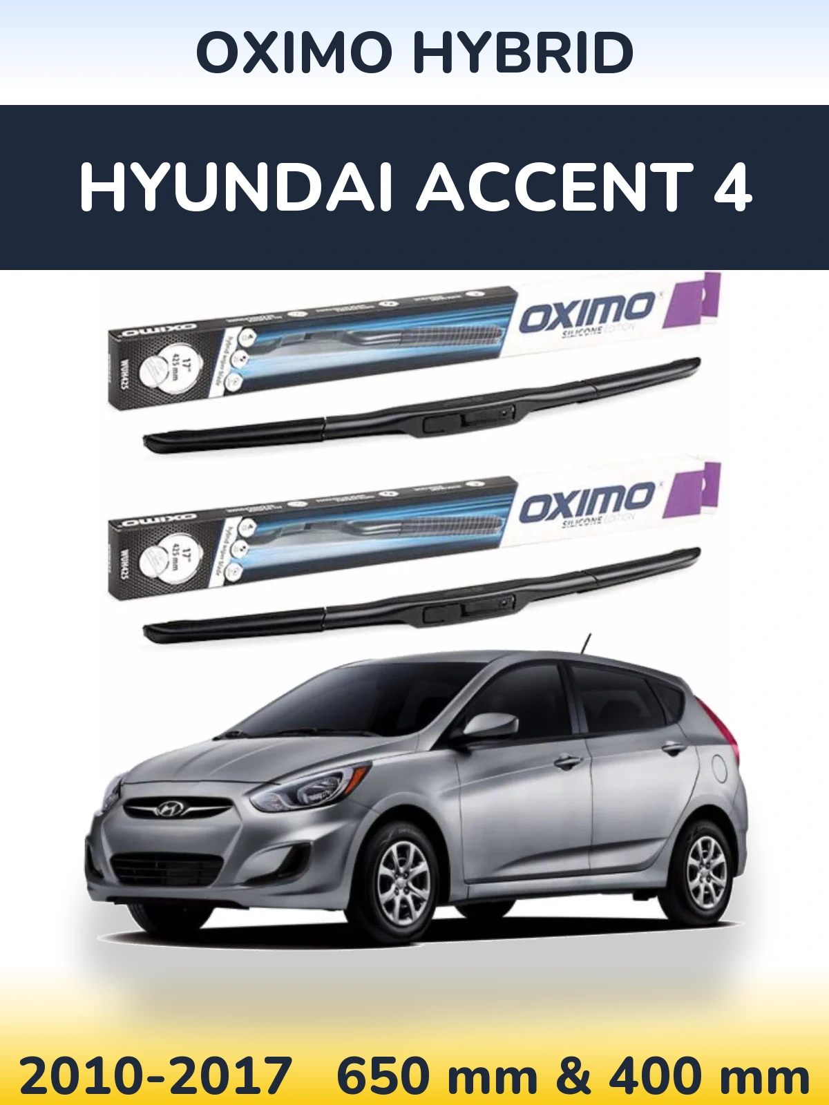Ștergătoare Oximo Hybrid pentru Hyundai Accent 4