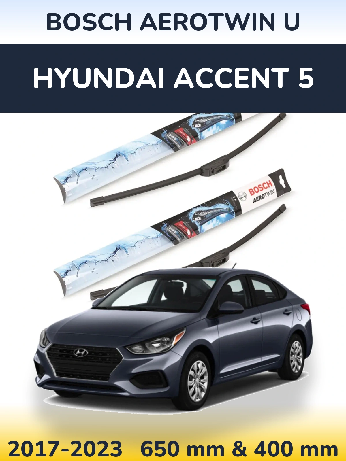 Ștergătoare BOSCH AeroTwin U pentru Hyundai Accent 5