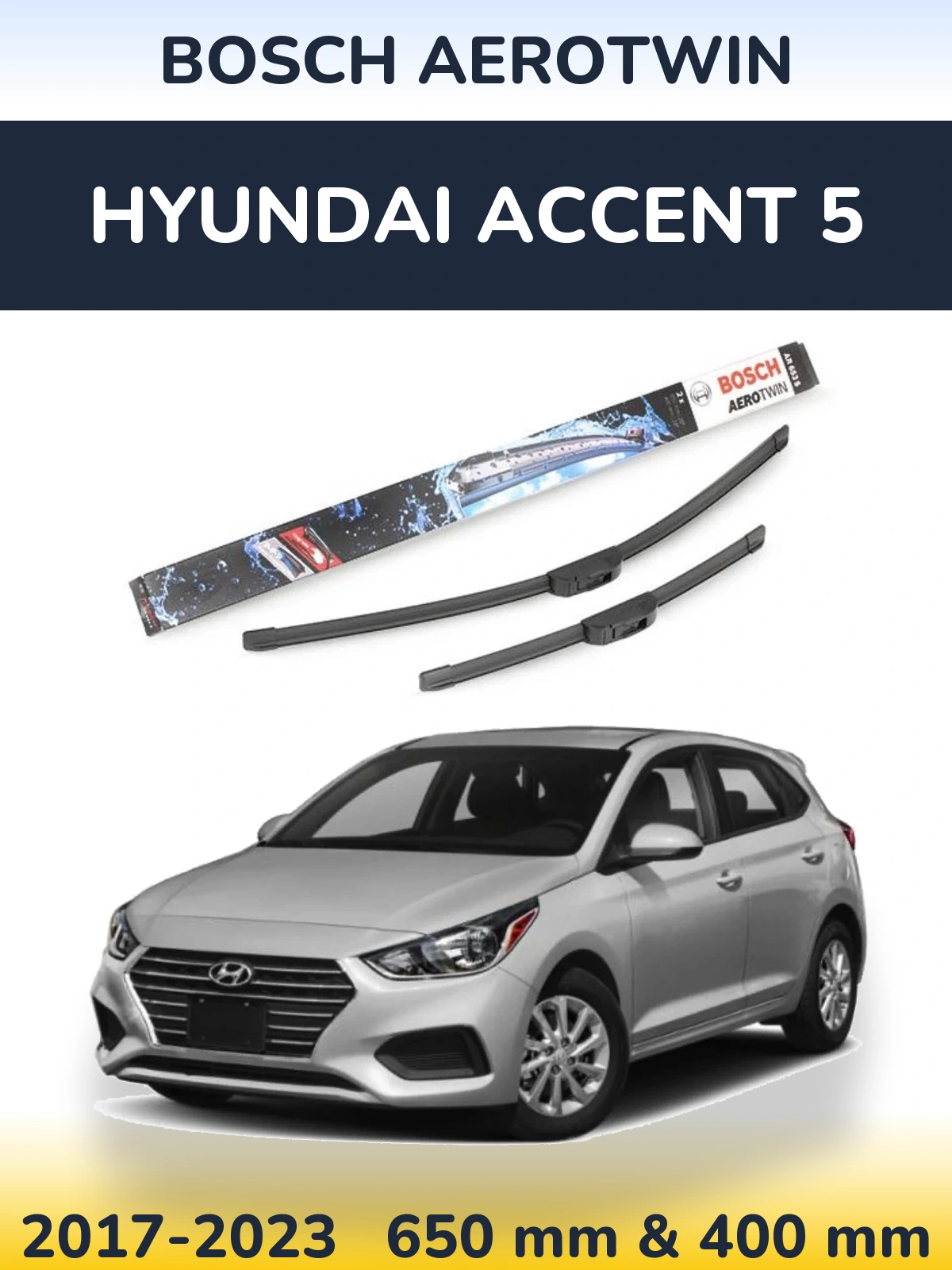 Ștergătoare BOSCH AeroTwin pentru Hyundai Accent 5