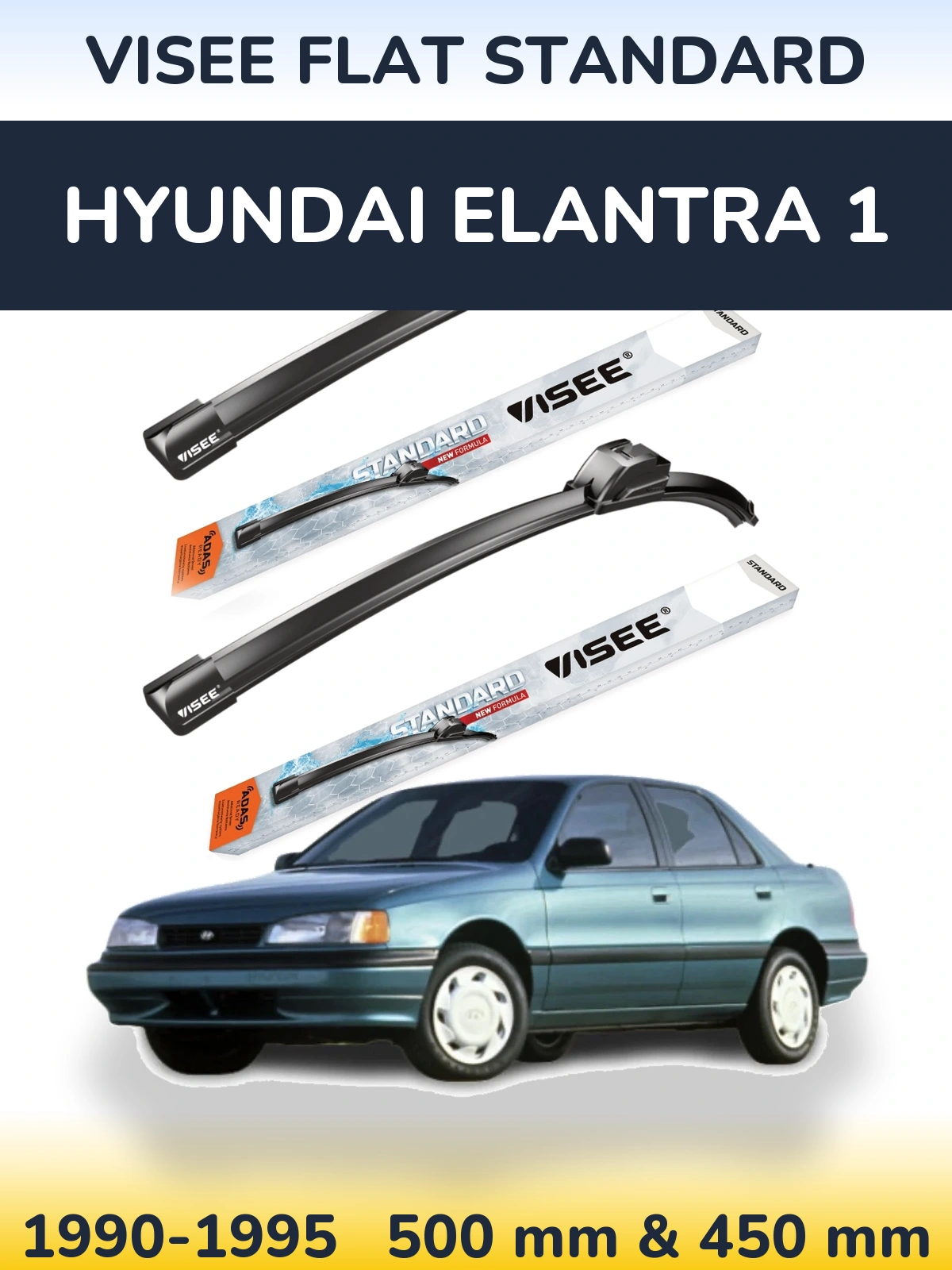 Ștergătoare VISEE FLAT STANDARD pentru Hyundai Elantra 1