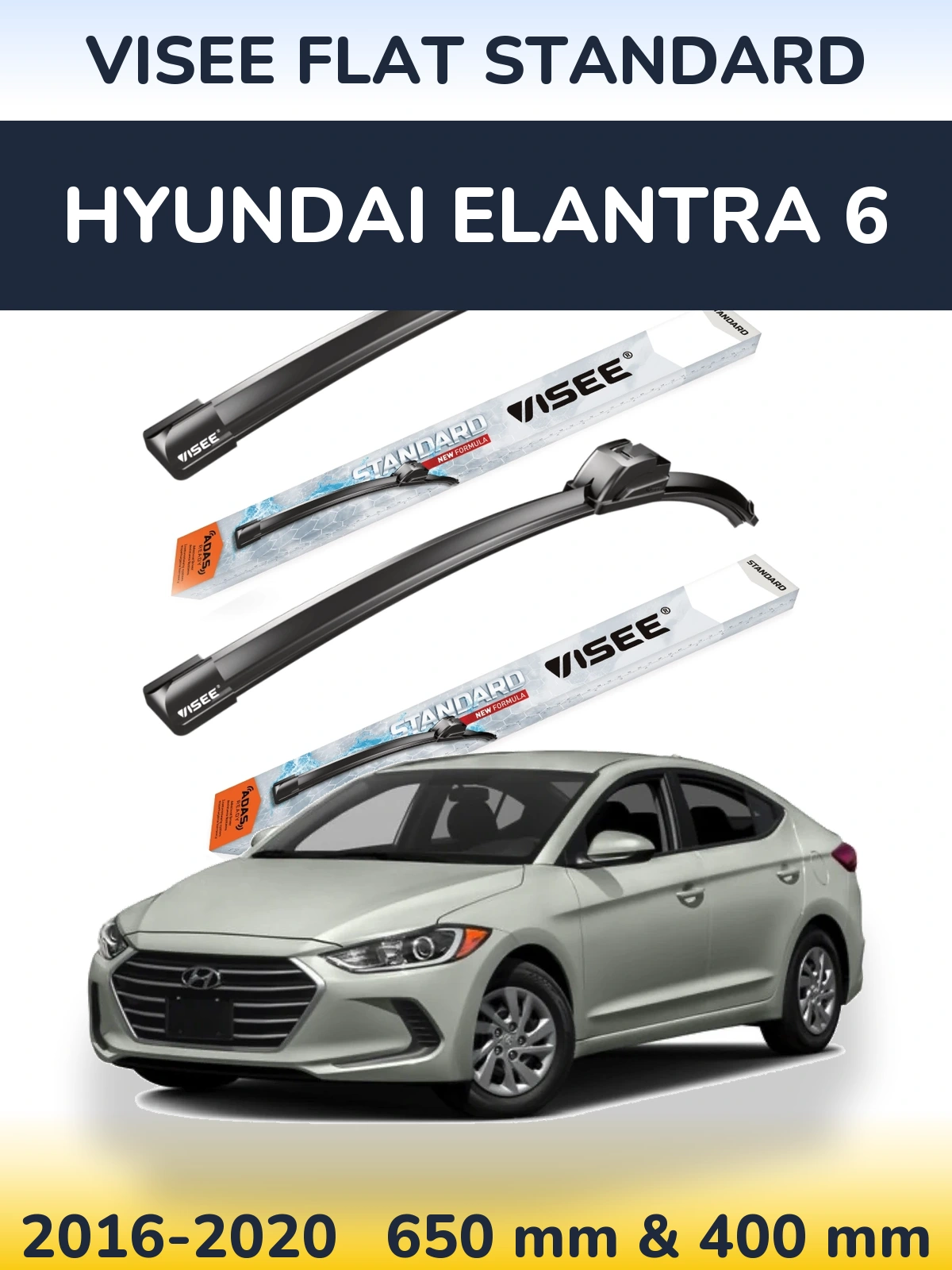 Ștergătoare VISEE FLAT STANDARD pentru Hyundai Elantra 6