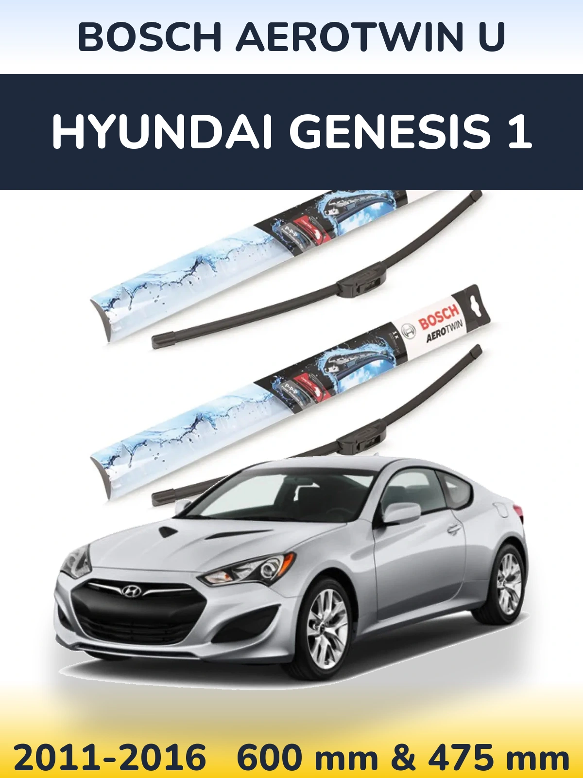 Ștergătoare BOSCH AeroTwin U pentru Hyundai Genesis 1