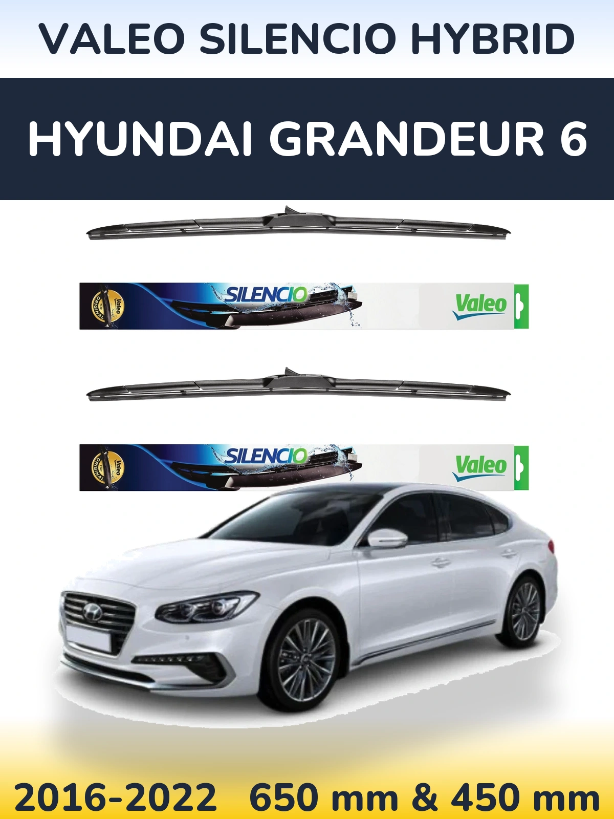 Ștergătoare Valeo Silencio Hybrid pentru Hyundai Grandeur 6