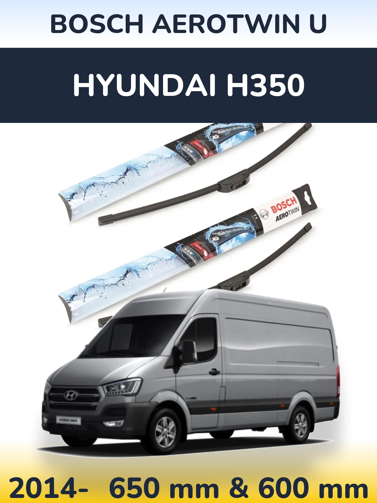 Ștergătoare BOSCH AeroTwin U pentru Hyundai H350
