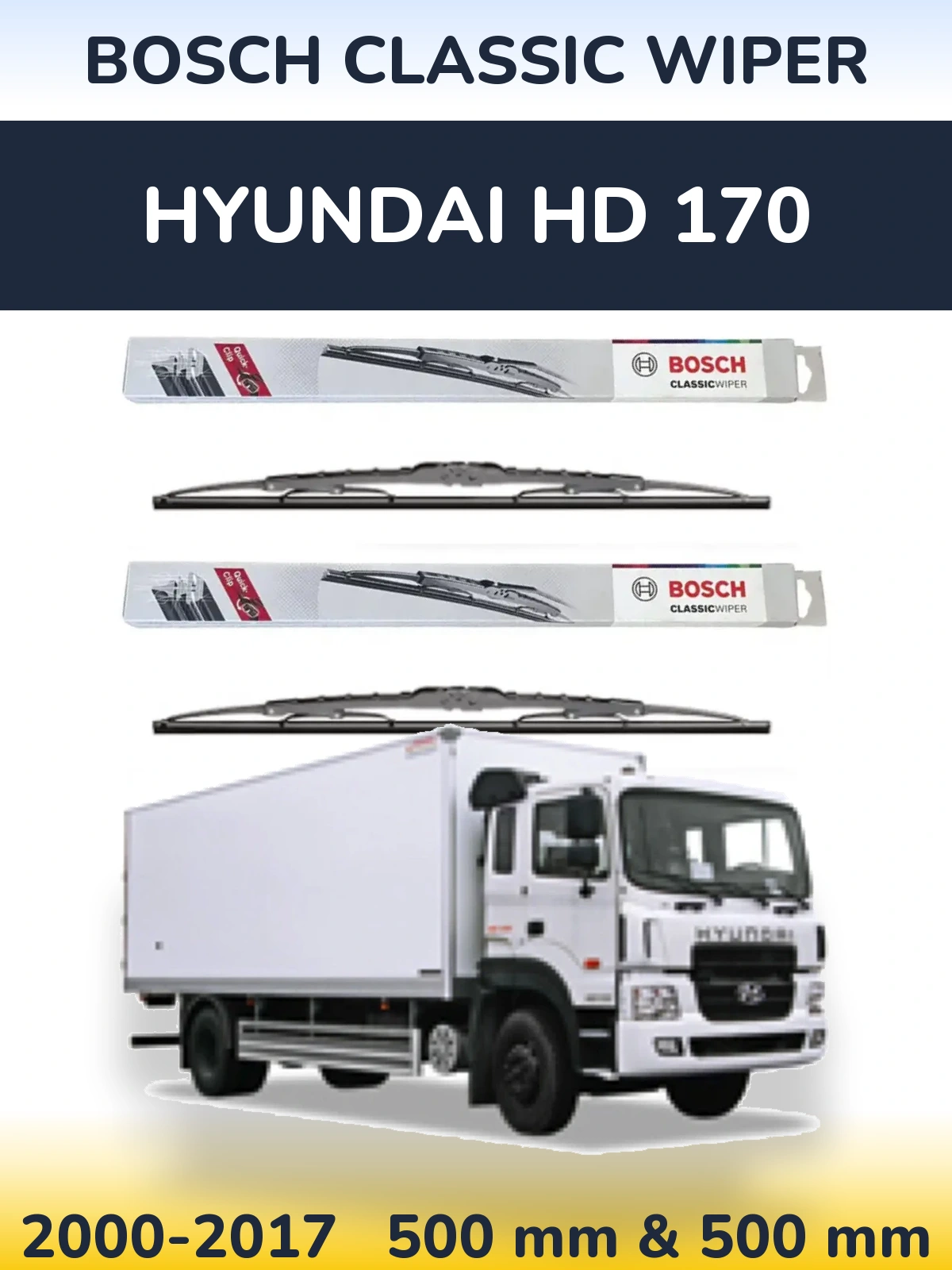 Ștergătoare BOSCH Classic Wiper pentru Hyundai HD 170