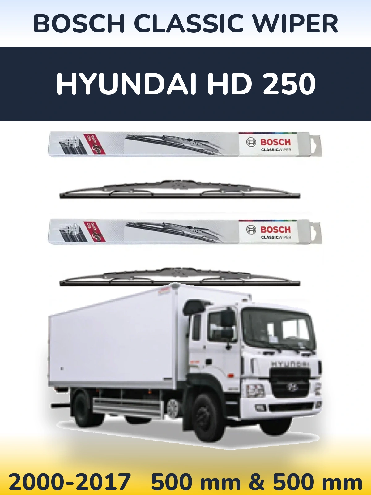 Ștergătoare BOSCH Classic Wiper pentru Hyundai HD 250