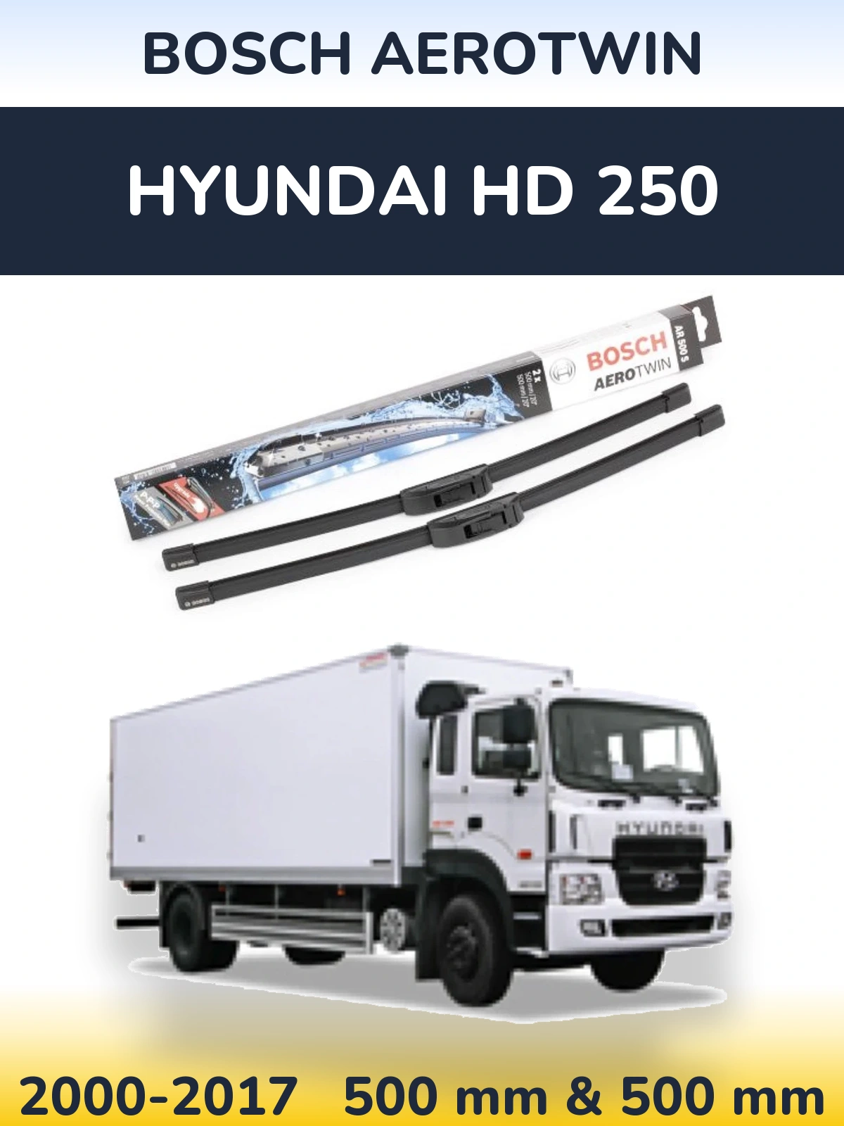 Ștergătoare BOSCH AeroTwin pentru Hyundai HD 250