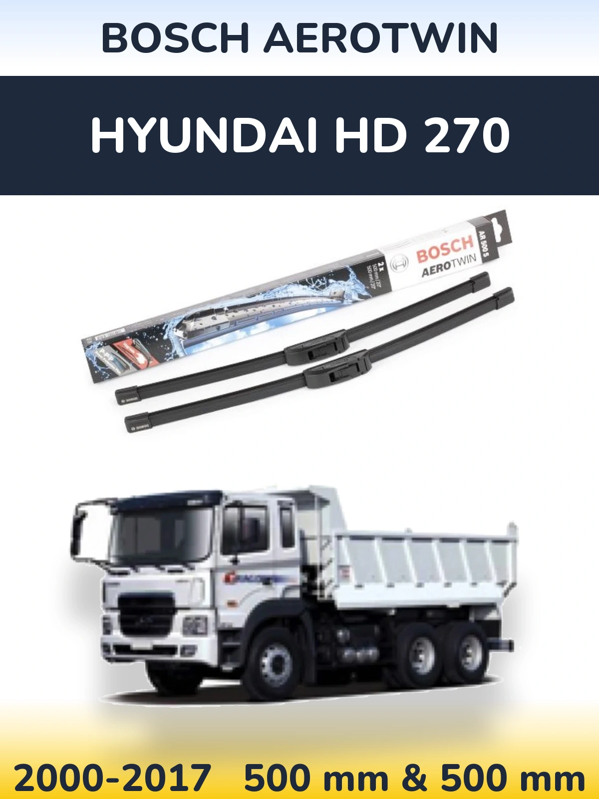 Ștergătoare BOSCH AeroTwin pentru Hyundai HD 270